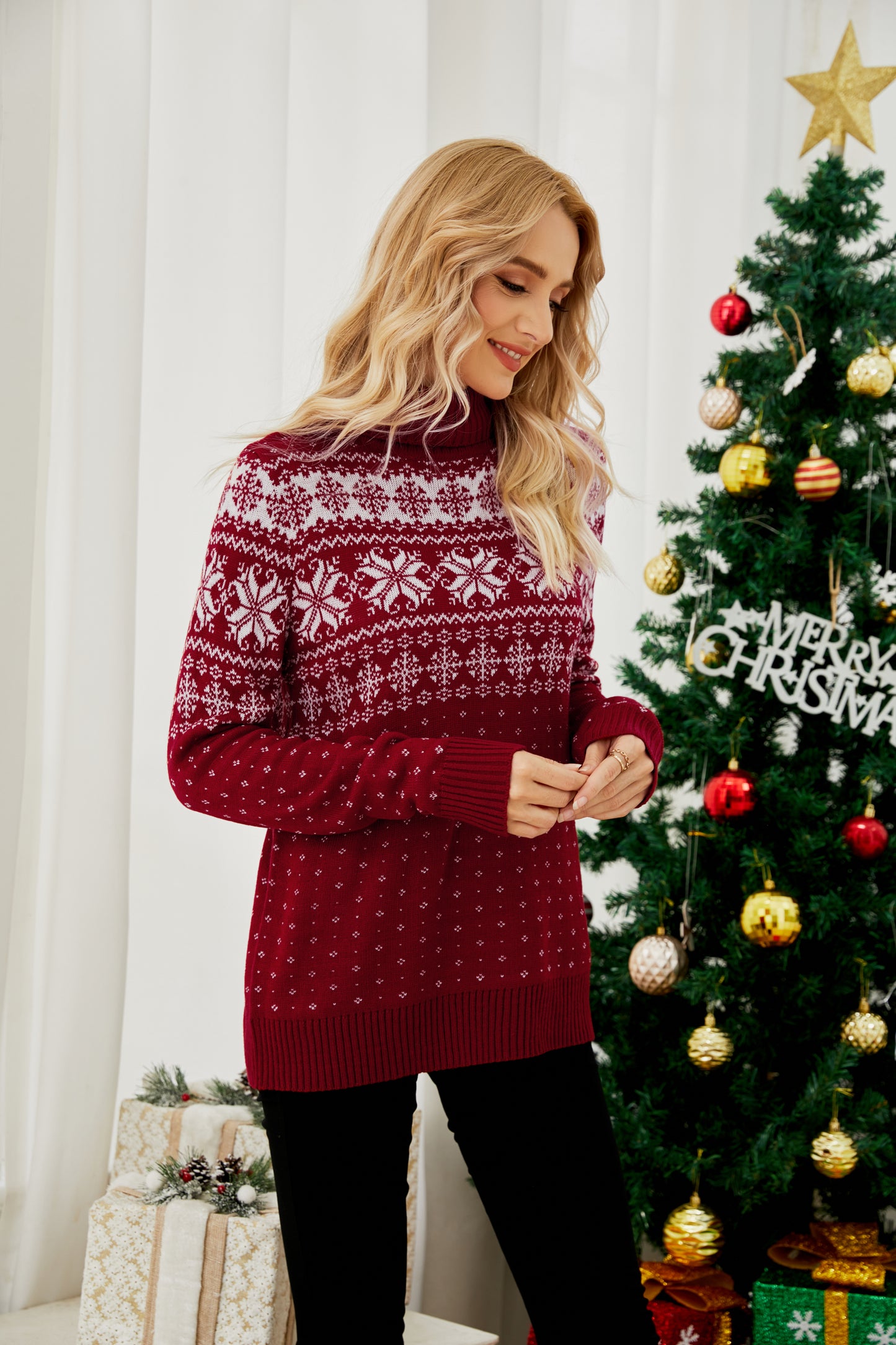 SD-Women Cute Christmas Graphic Sweater