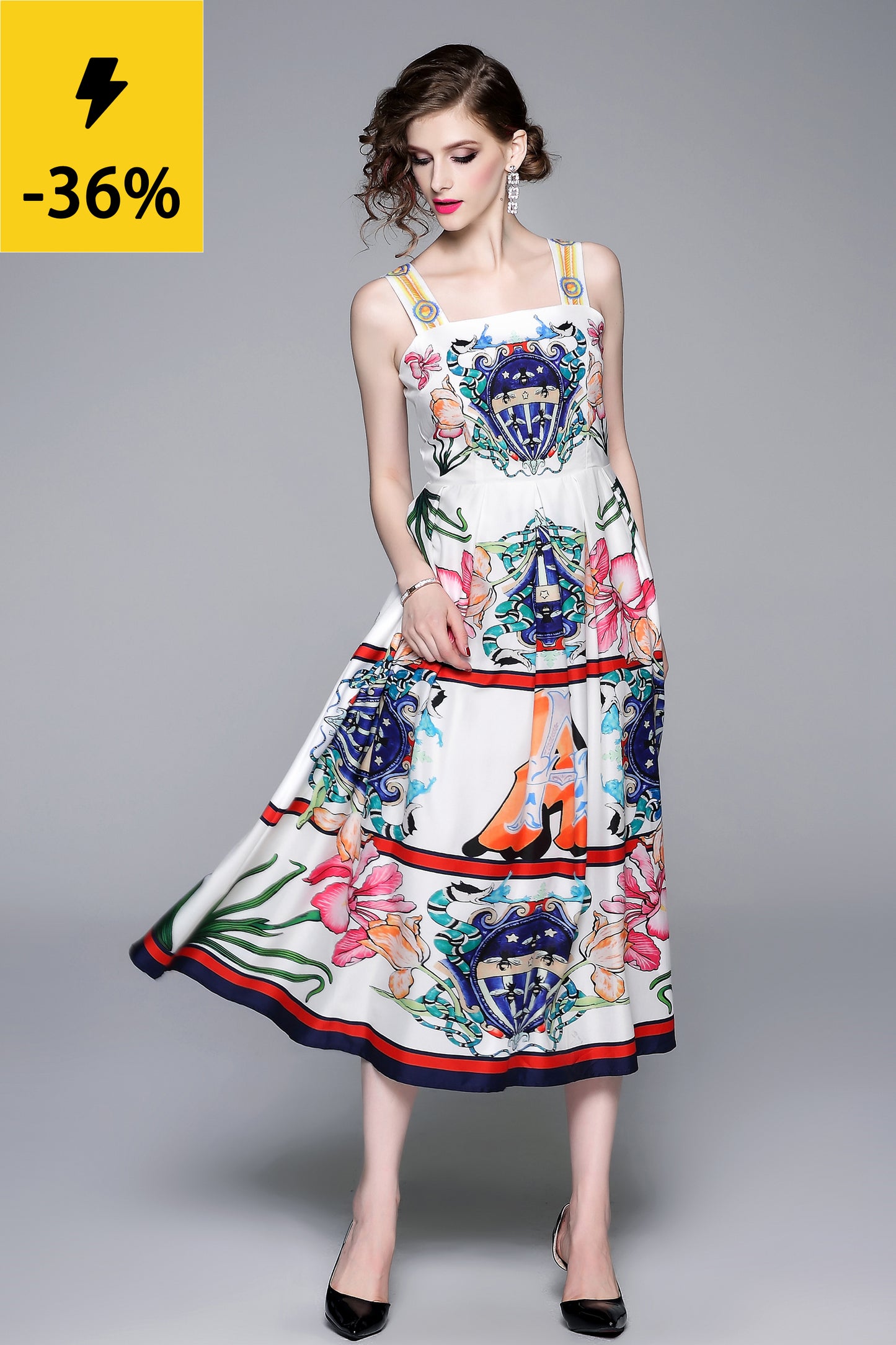 Women's Summer Casual Floral Print Cami Dress