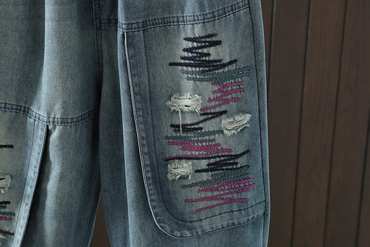 Women's Baggy Jeans Harem Pants Barrel Denim