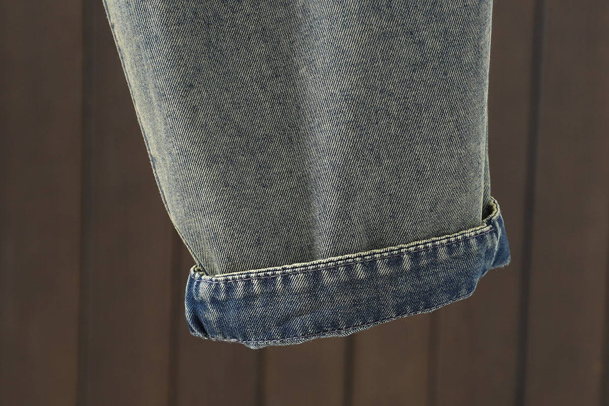 Women Jeans Denim Loose Pants Elastic Waist