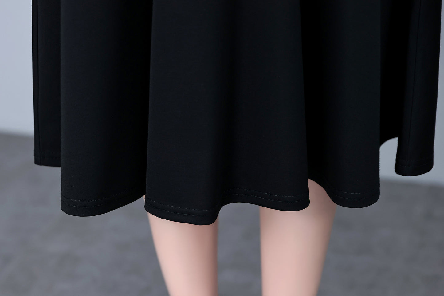 26-Women's Peter Pan Collar Short Sleeve Midi Dress - LAI MENG FIVE CATS