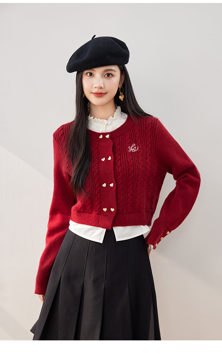 SD-Patchwork 2 in 1 Pullover Sweater - LAI MENG FIVE CATS