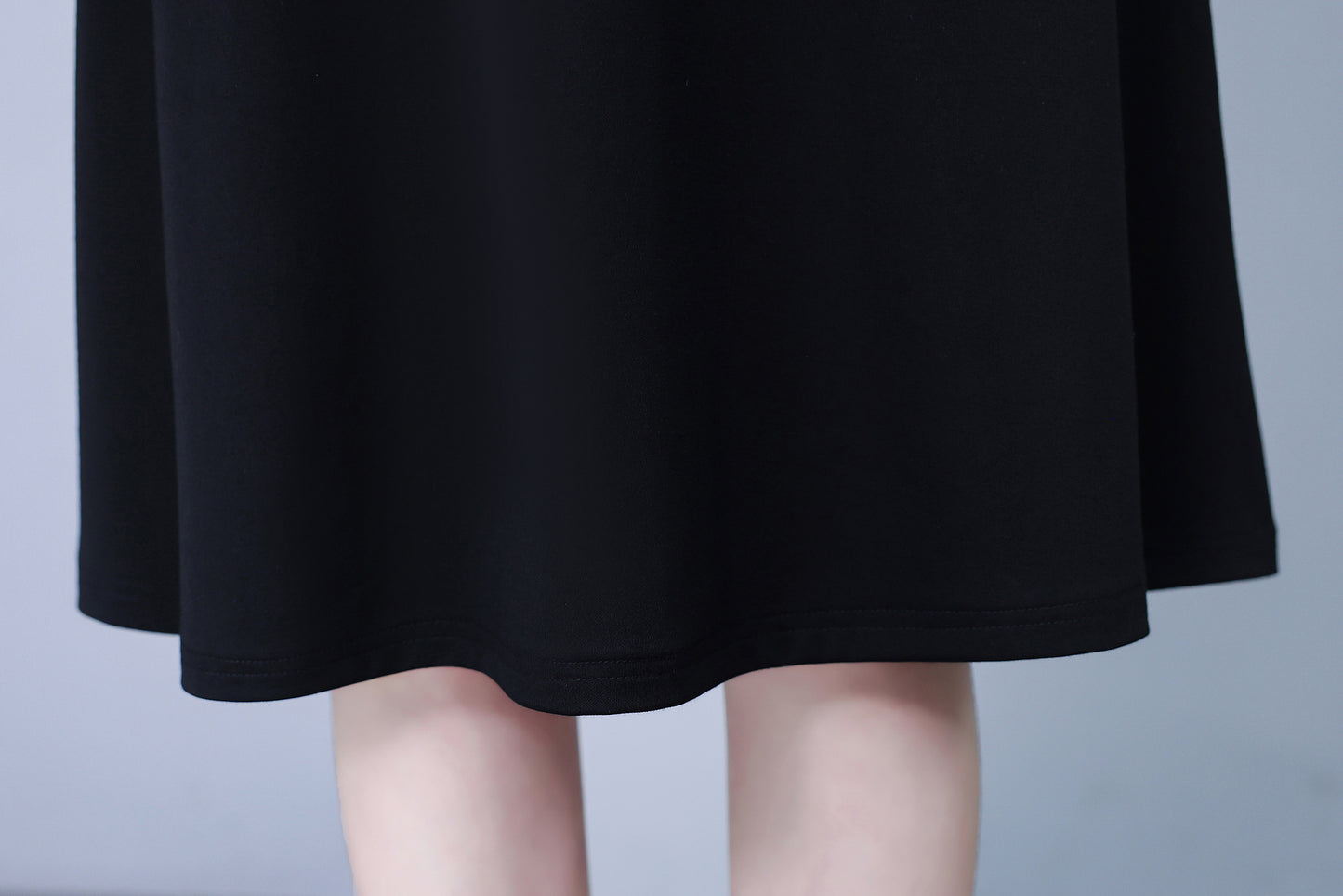 Women's Lapel V-Neck Pocket Short Sleeve Midi Dress - LAI MENG FIVE CATS