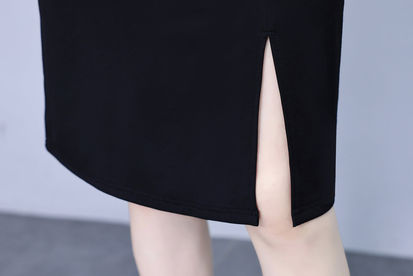 Women's Short Sleeve Pocket Work Office Suit Dress - LAI MENG FIVE CATS