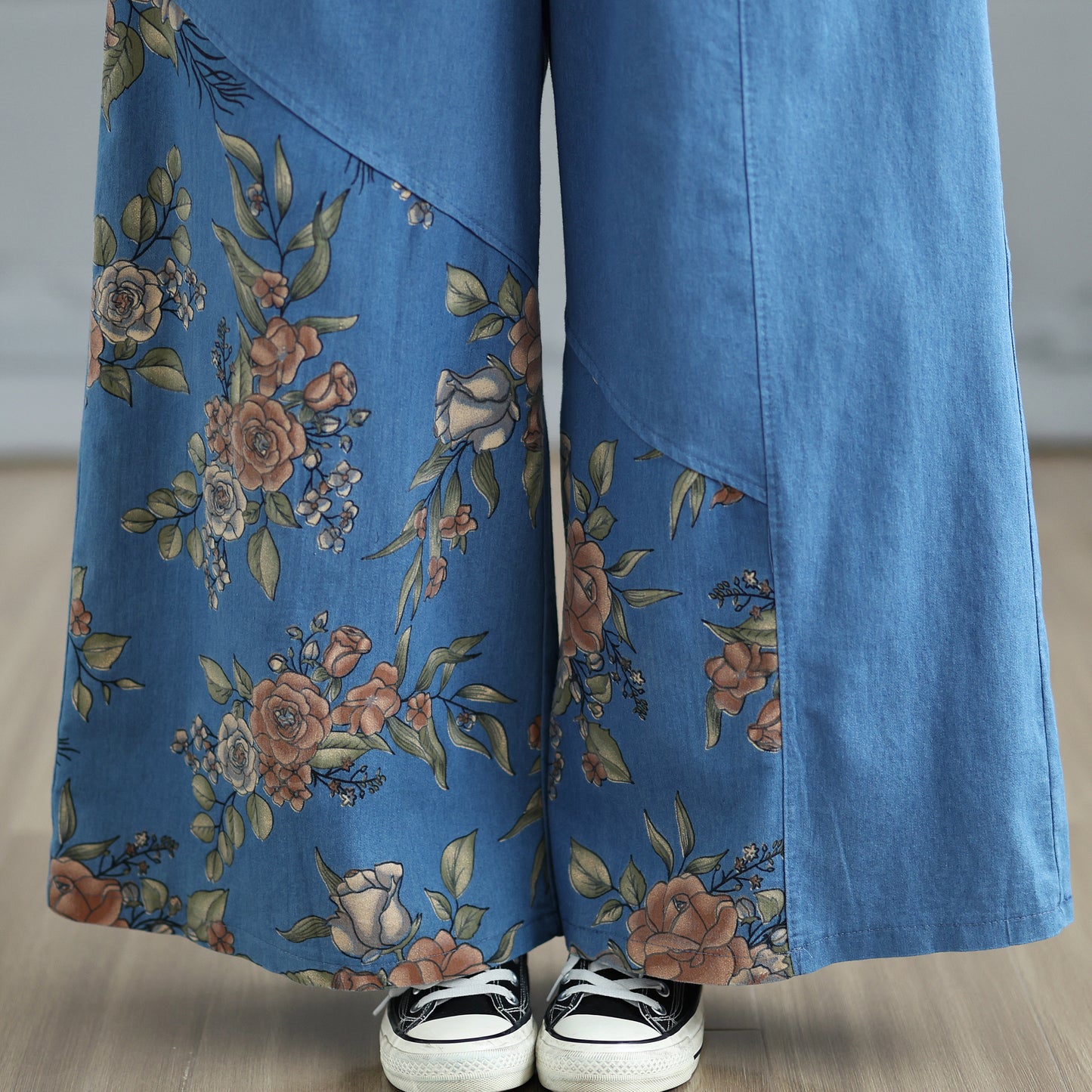 Women's Baggy Jeans Drawstring Waist Wide Leg