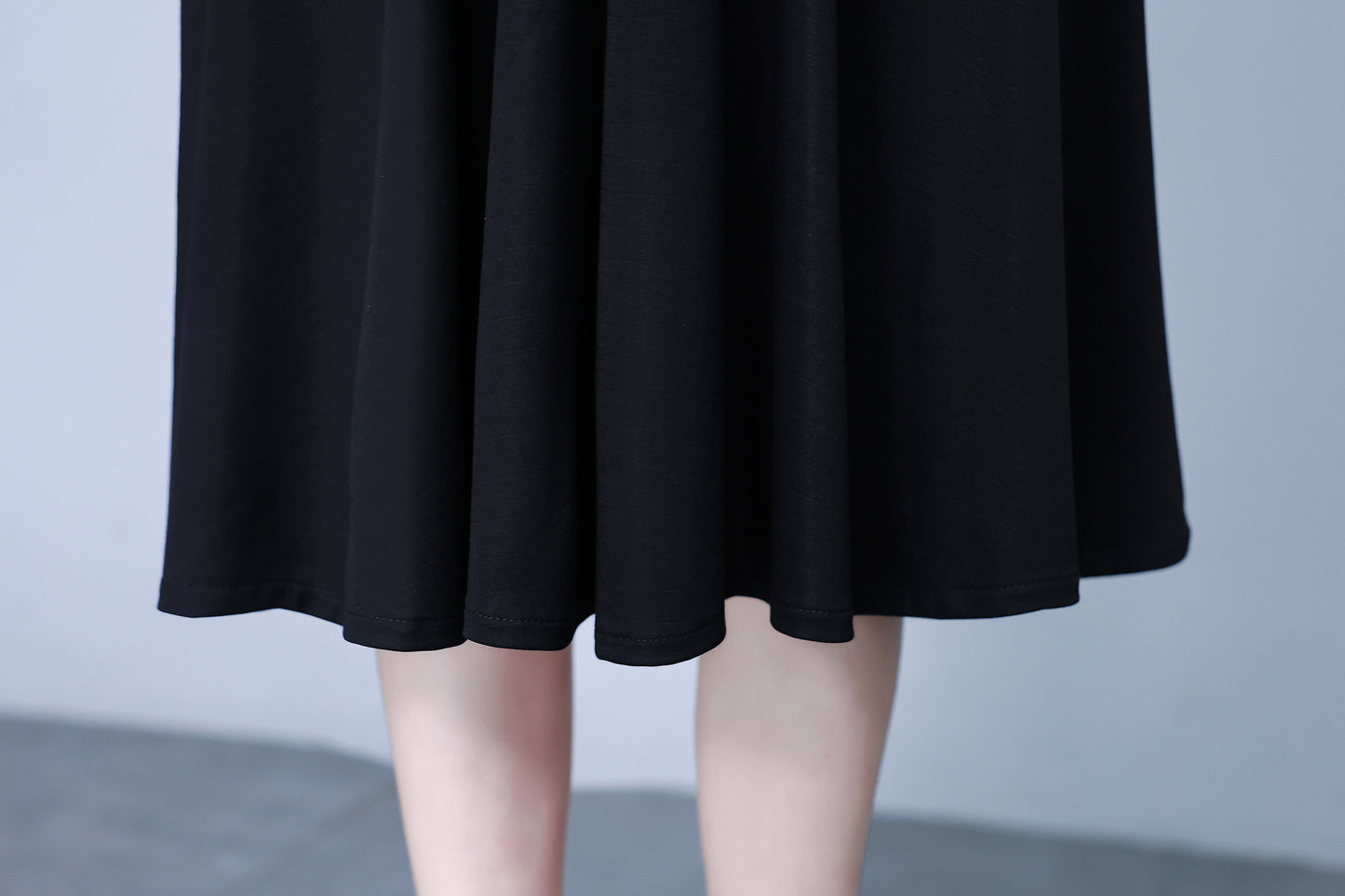 Women's Lapel V-Neck Pocket Short Sleeve Midi Dress - LAI MENG FIVE CATS