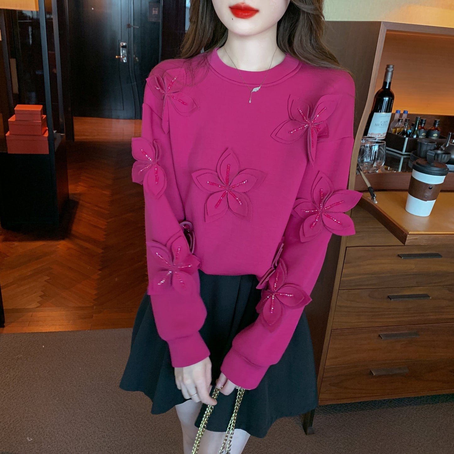 Women's Oversized Sweatshirts Hoodies 3D Floral Outfits