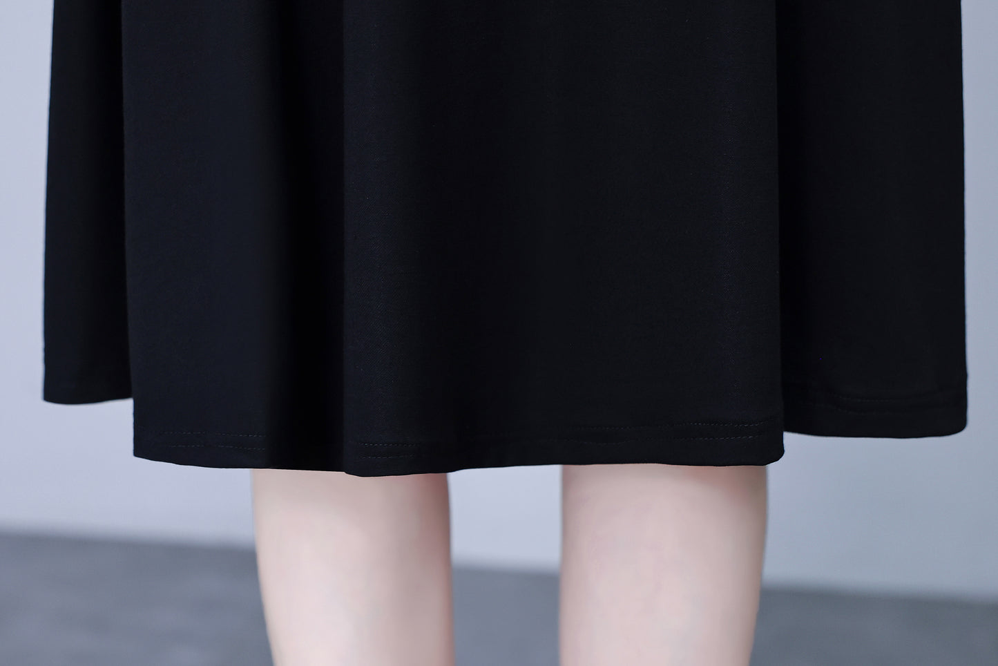 Women's Tie V-Neck Short Sleeve Pocket Midi Dress - LAI MENG FIVE CATS