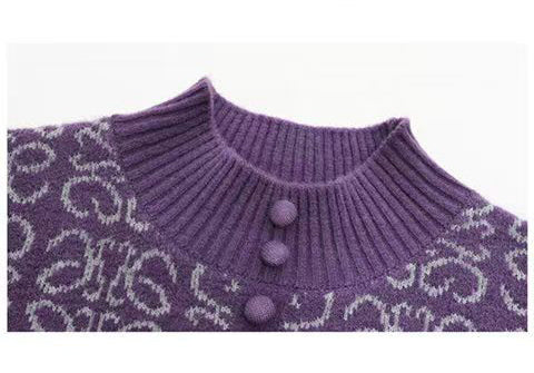 Women's Turtleneck Sweater Chunky Knit Tunic Dress