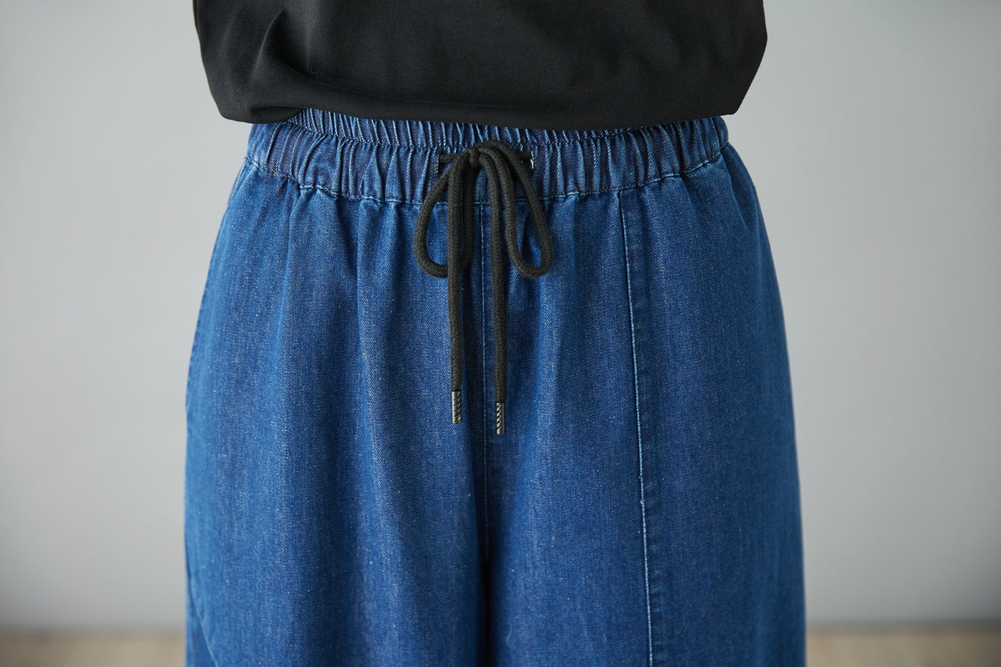 Women's Jeans Elastic Waist Wide Leg Denim Pants