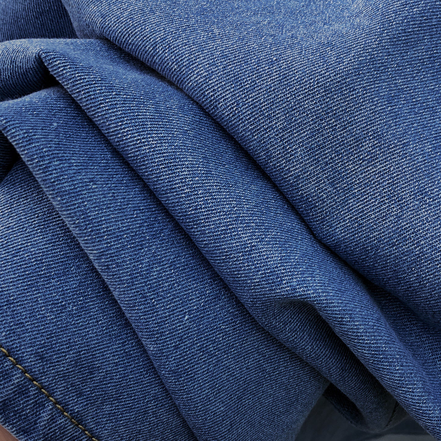 Denim V-Neck Top | Relaxed Fit Everyday Essential - LAI MENG FIVE CATS