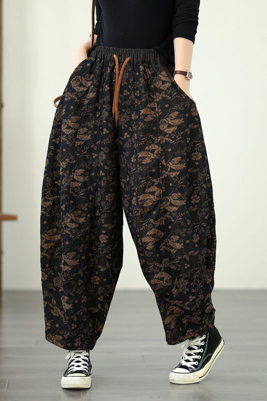 Women's Harem Jeans Drawstring Waist Print Pants