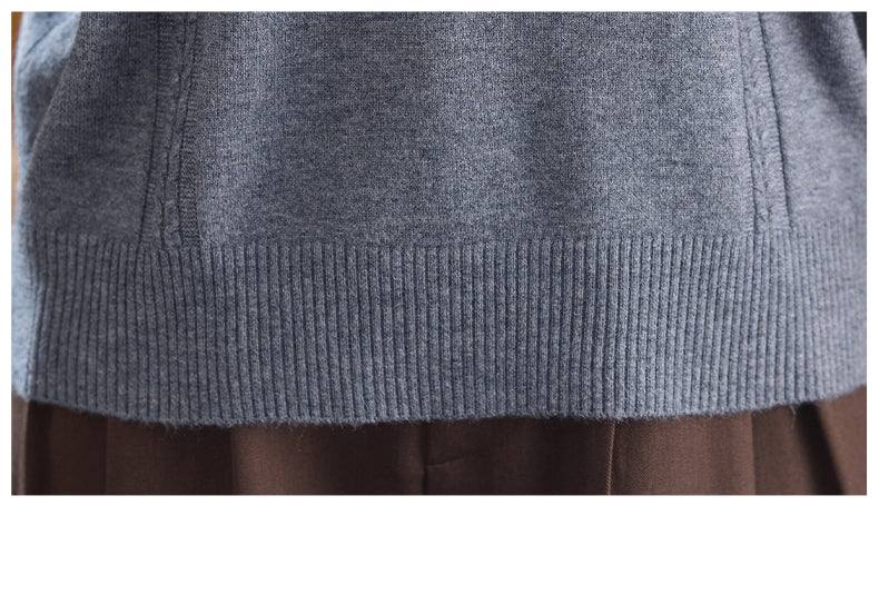 Women's Sweater Lapel Polo V Neck Knit Outfits