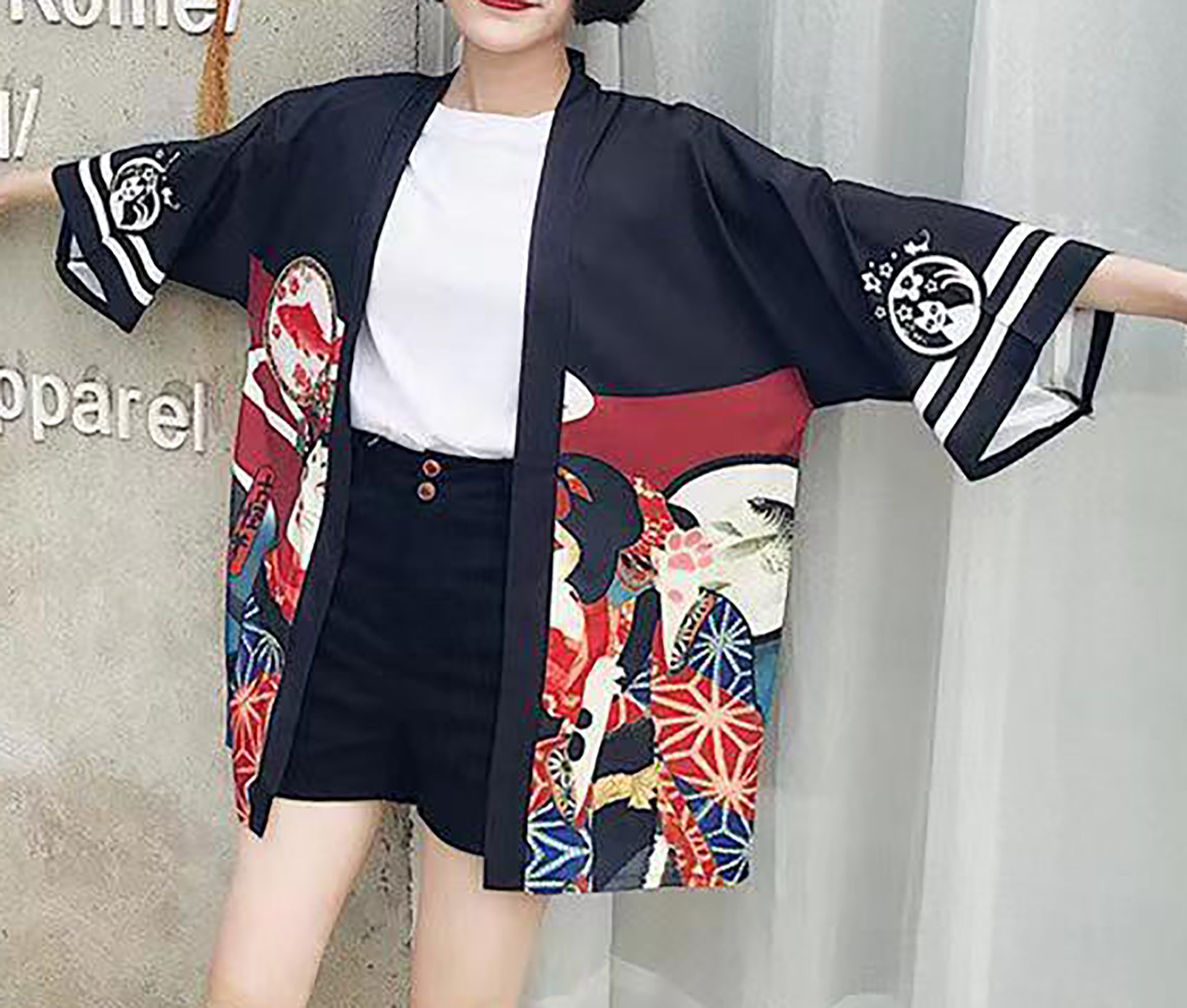 K10-Kimono Cardigan Cute Tops - LAI MENG FIVE CATS