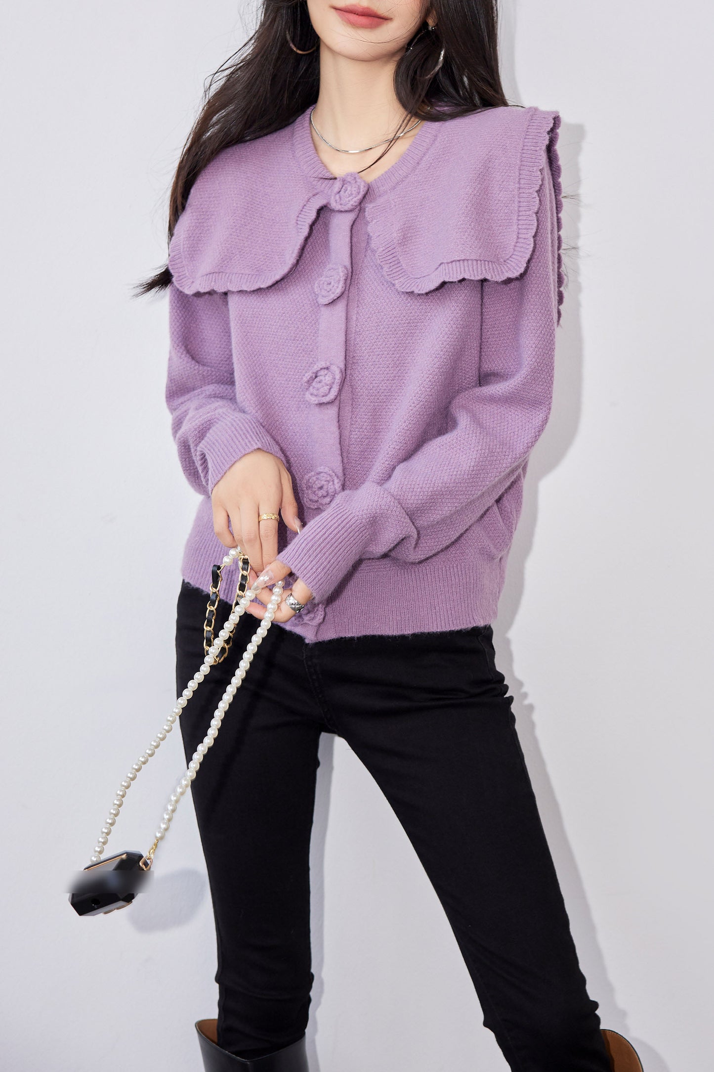 Women's Vintage Knit Casual Tunic Top - LAI MENG FIVE CATS