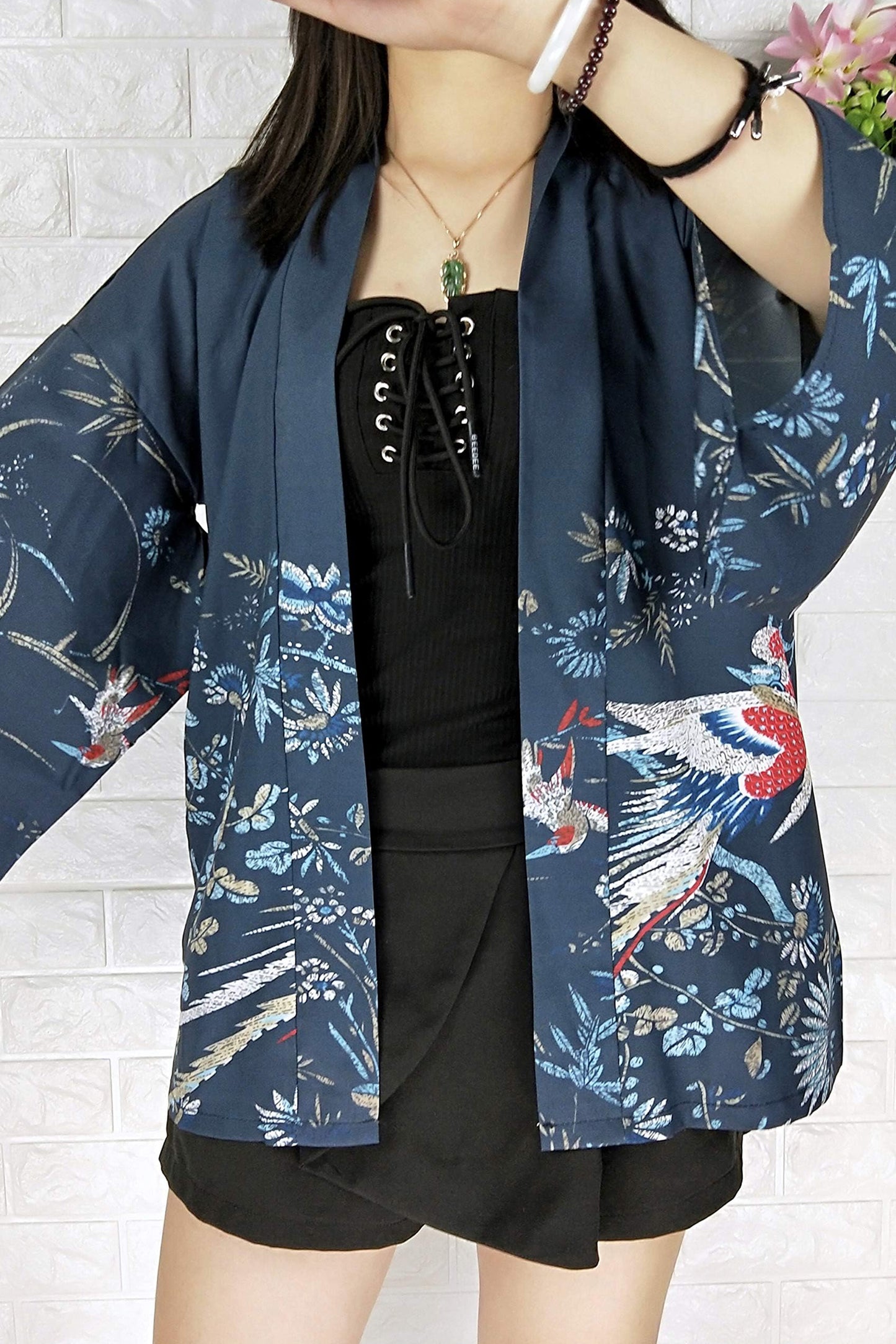 K10-Women's Floral Print Cardigan Kimono Cute Tops