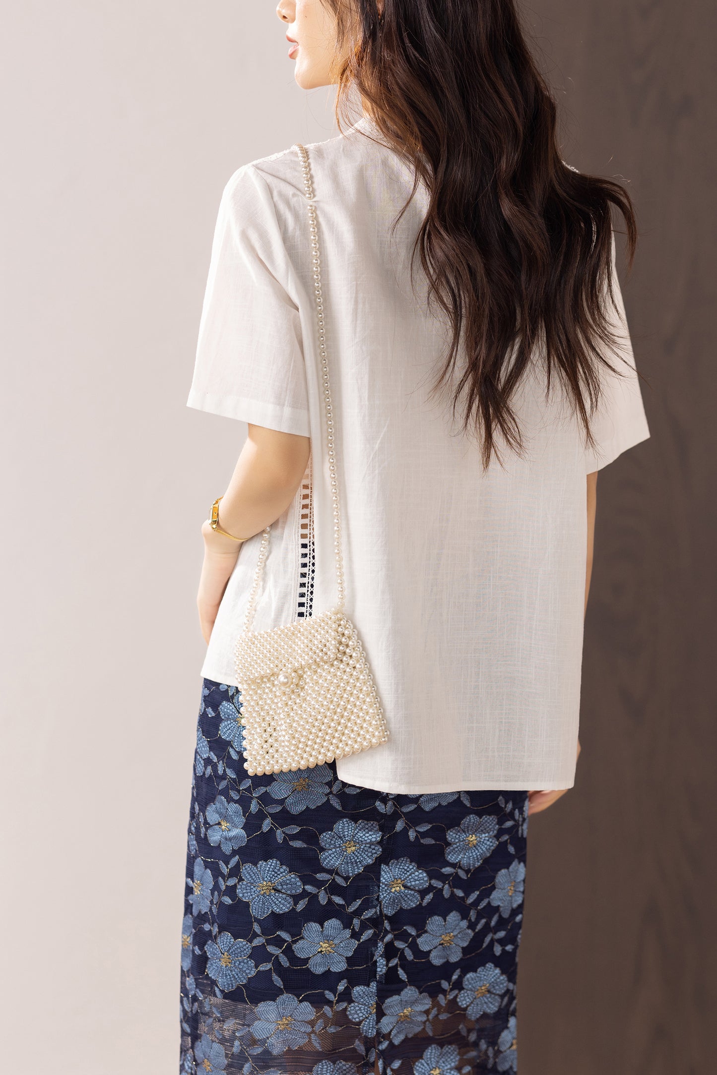 Women's Hollow Lace Short Sleeve Blouse Tops
