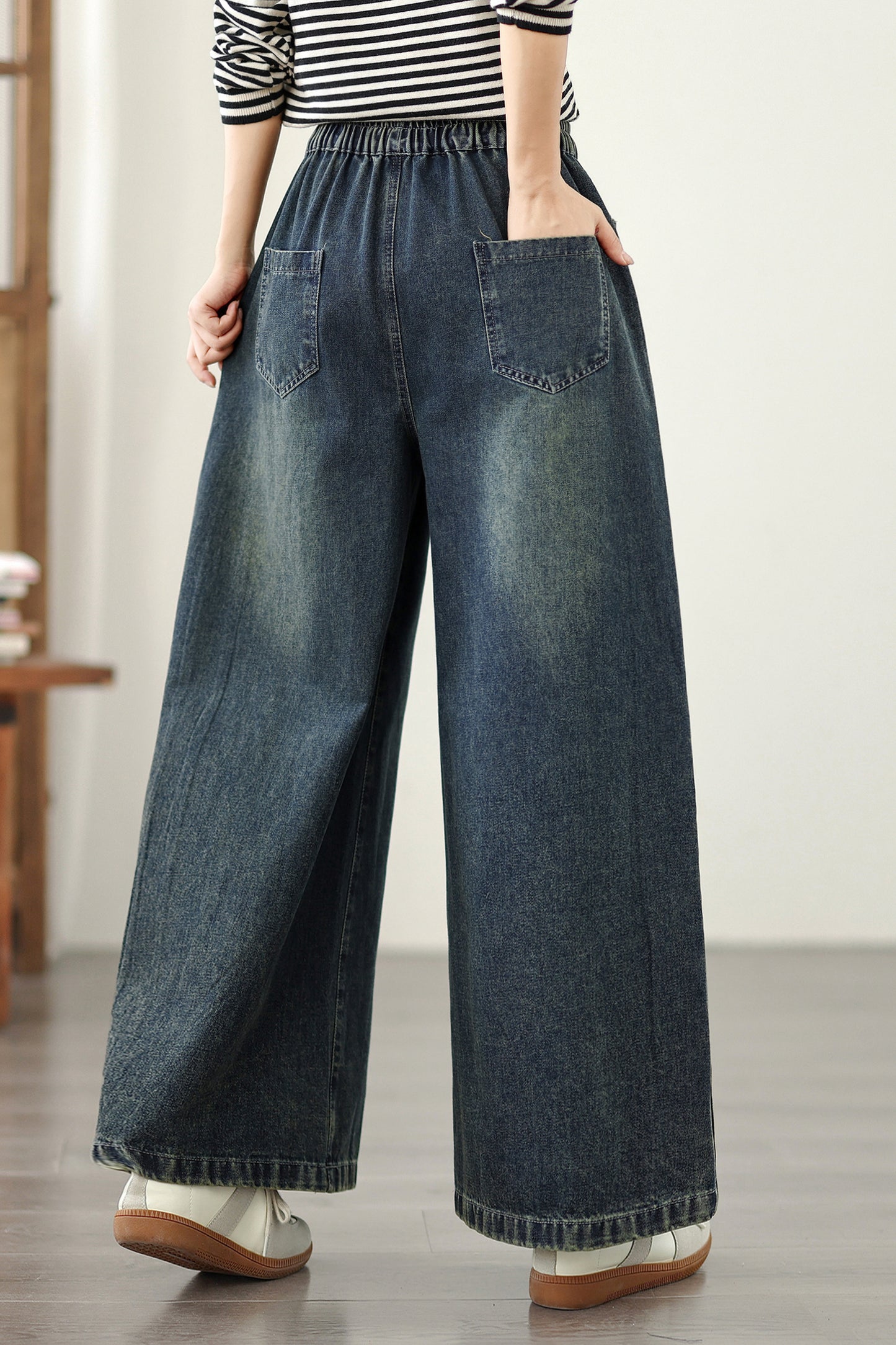 Women's Loose Jeans Baggy Wide Leg Denim Pants