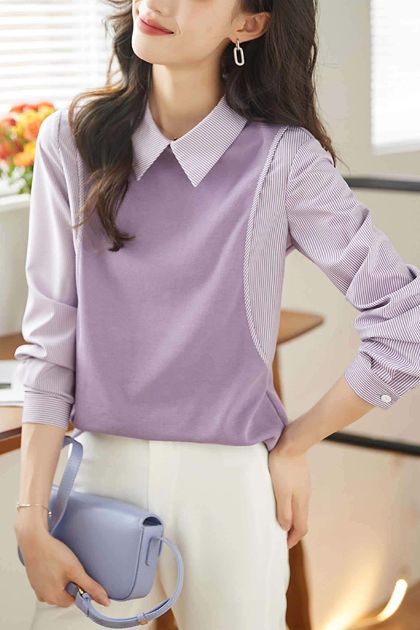 Women's Vintage Knit Casual Tunic Top - LAI MENG FIVE CATS