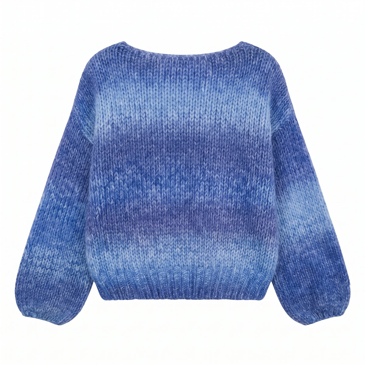 28727 Loose fit Pastel Gradient Chunky Knit Sweater for Women