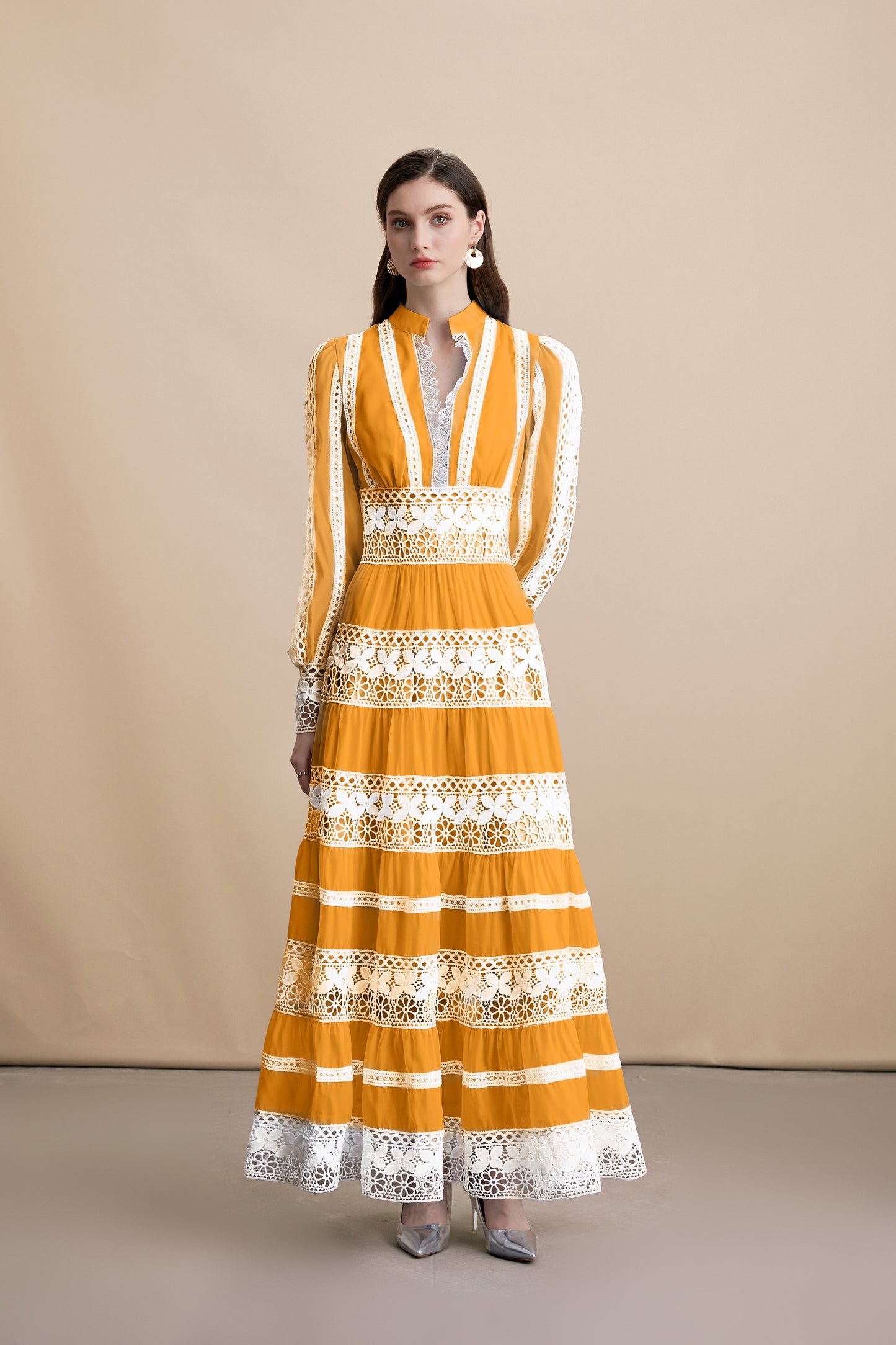 Butter Yellow Lace Maxi Dress | Palm Springs Golden Hour Style - LAI MENG FIVE CATS