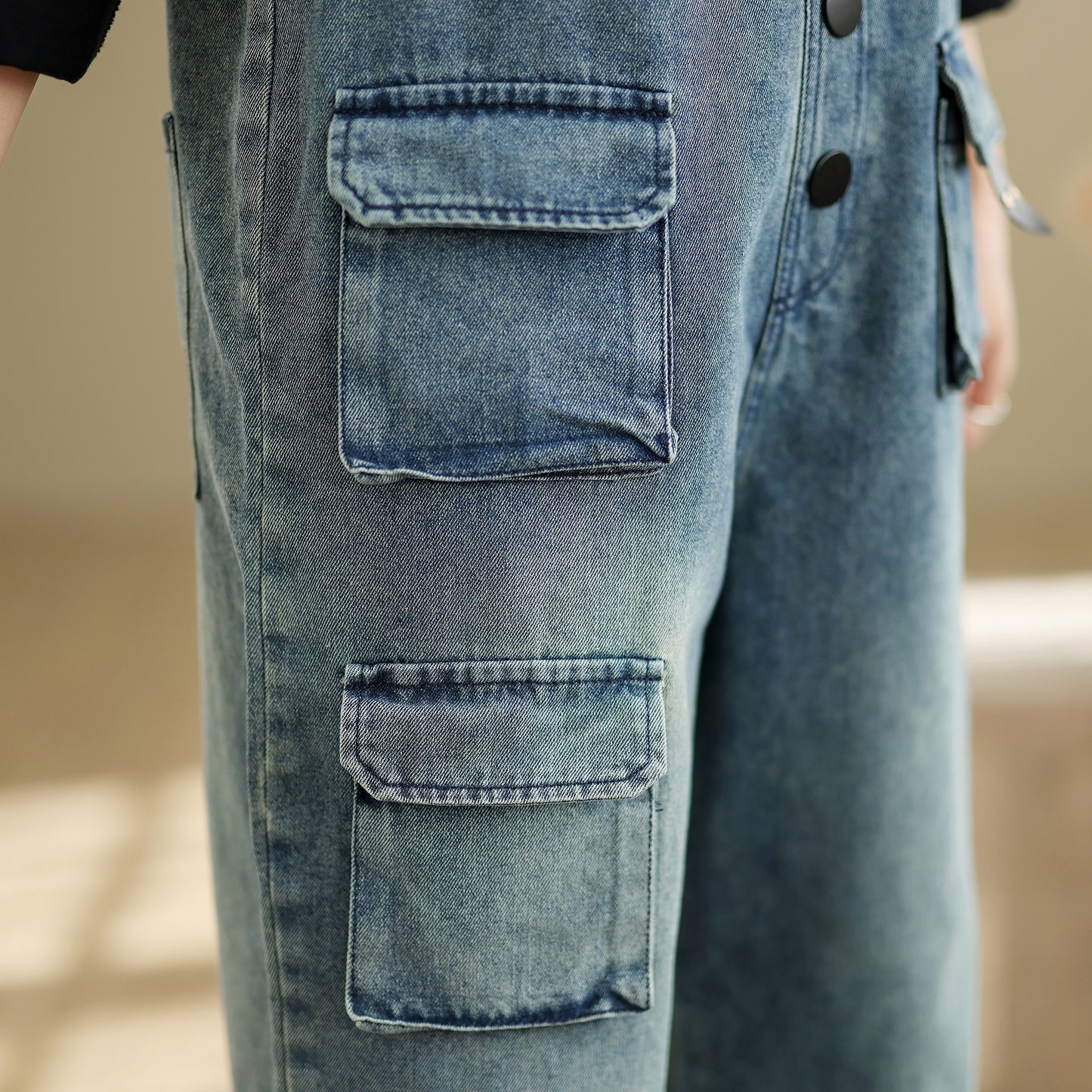 Womens Denim Bib Pants Jumpsuits Jeans Adjustable Strap Overalls