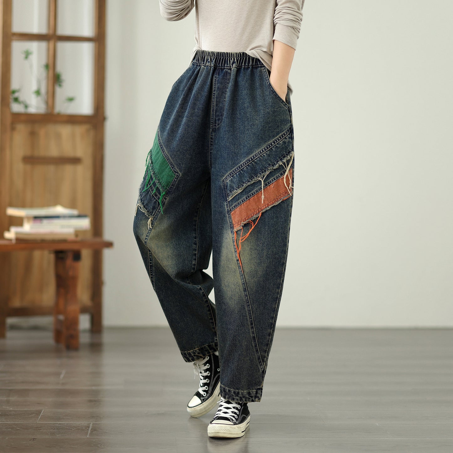 Women's Baggy Jeans Pattern Harem Pants