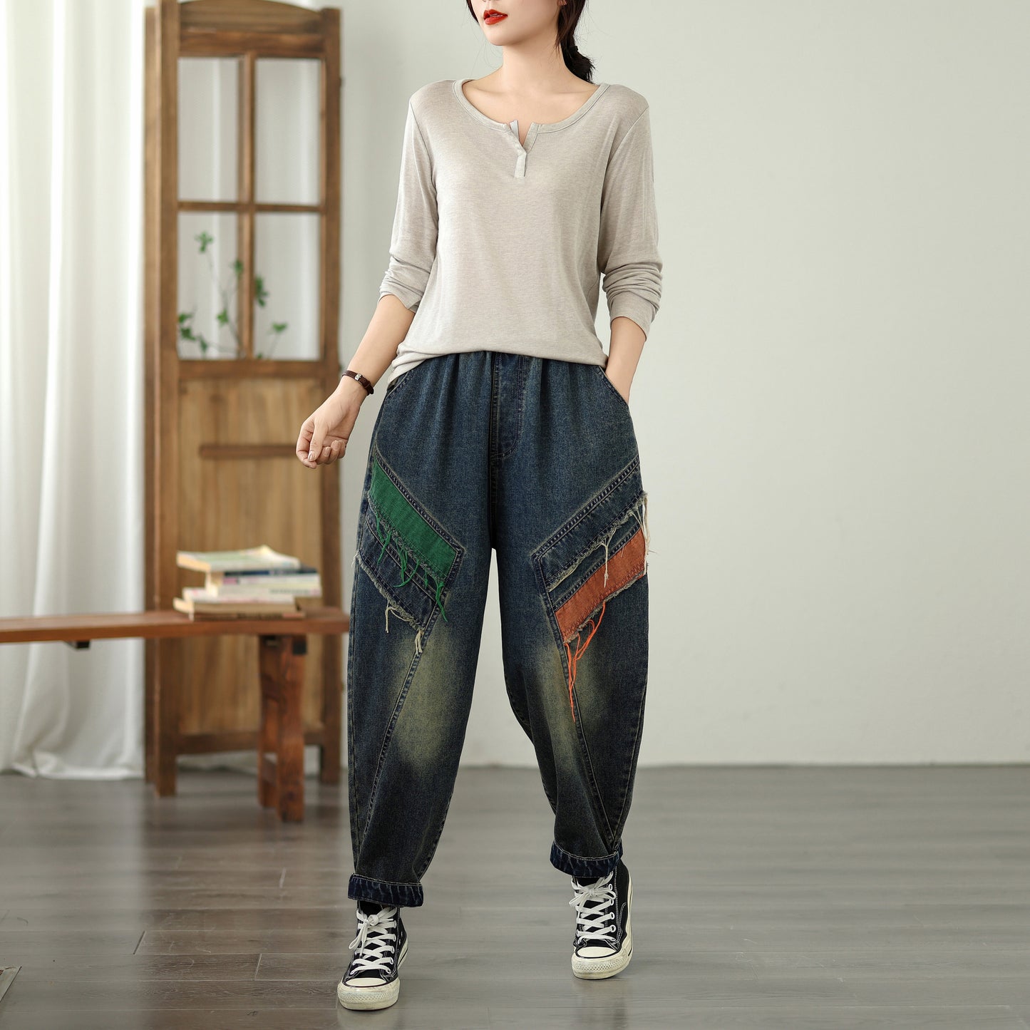 Women's Baggy Jeans Pattern Harem Pants