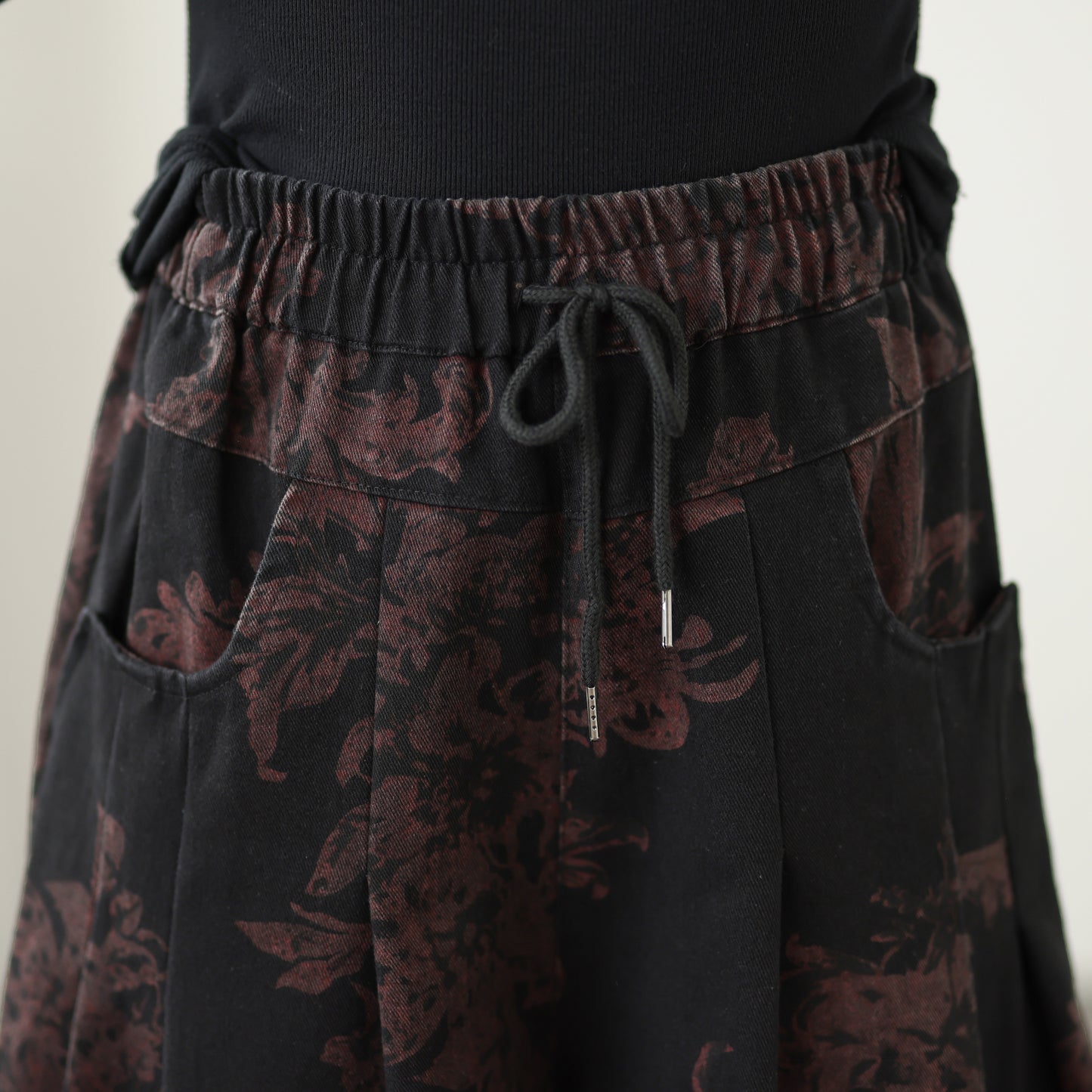 Women's Baggy Jeans Drawstring Elastic Waist Wide Leg