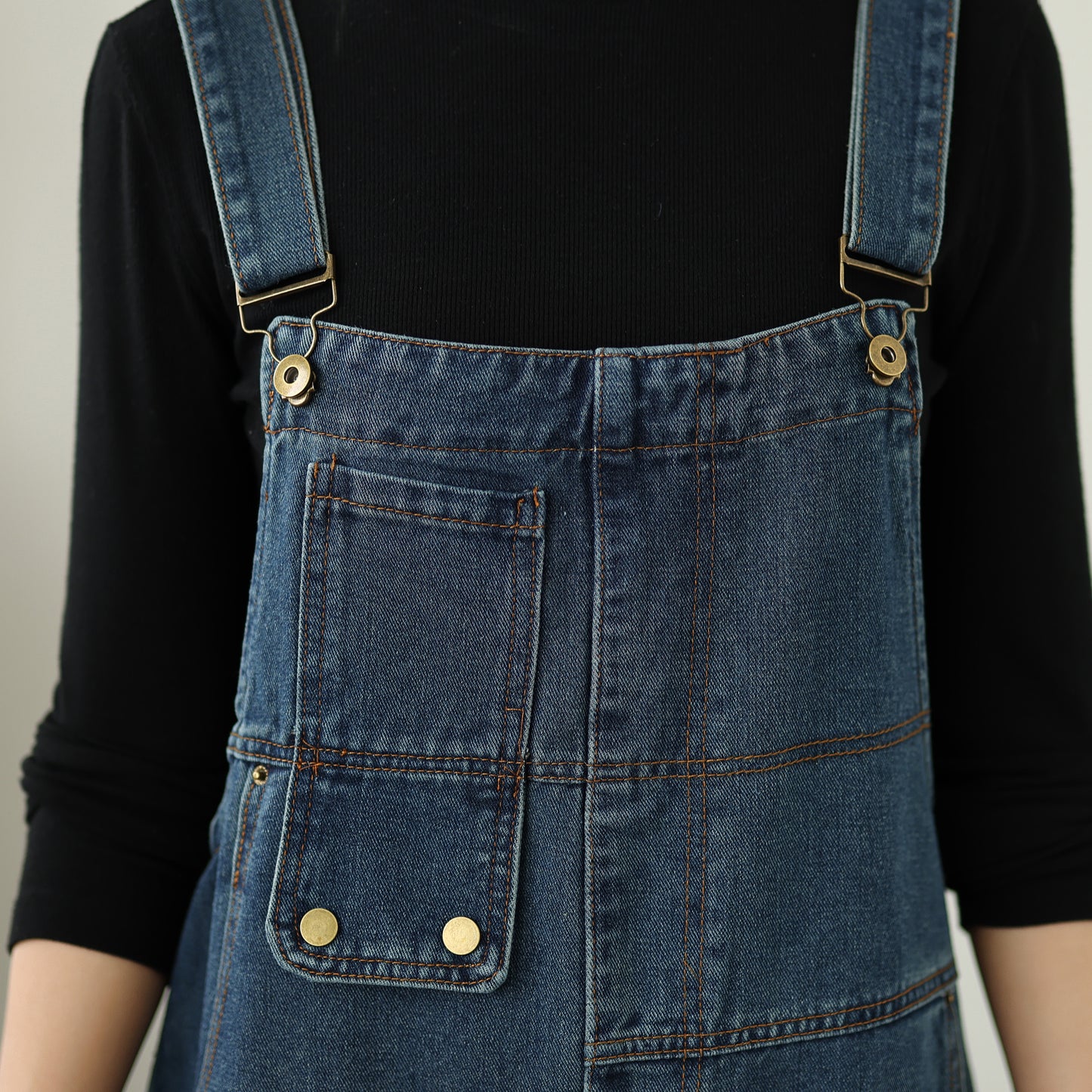 Womens Denim Bib Pants Jumpsuits Jeans Adjustable Strap Overalls