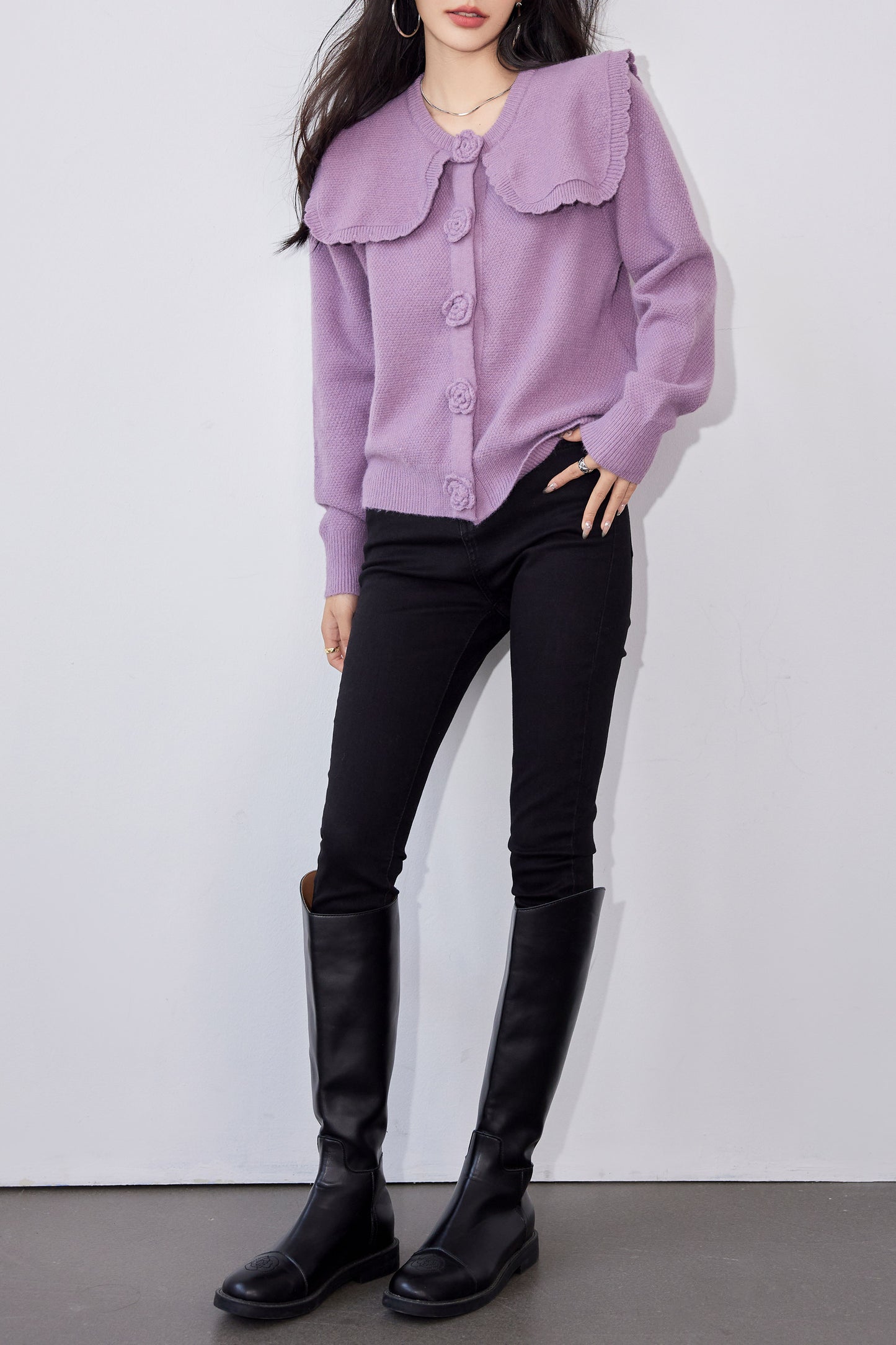 Women's Vintage Knit Casual Tunic Top