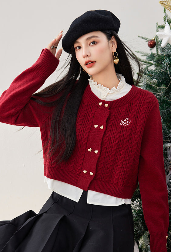 SD-Patchwork 2 in 1 Pullover Sweater - LAI MENG FIVE CATS