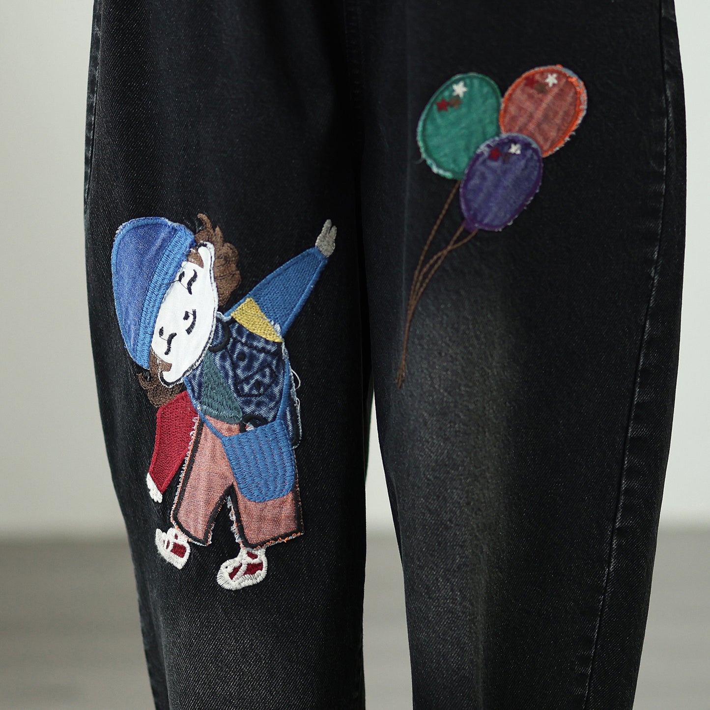 Women Jeans Denim Pants Elastic Waist