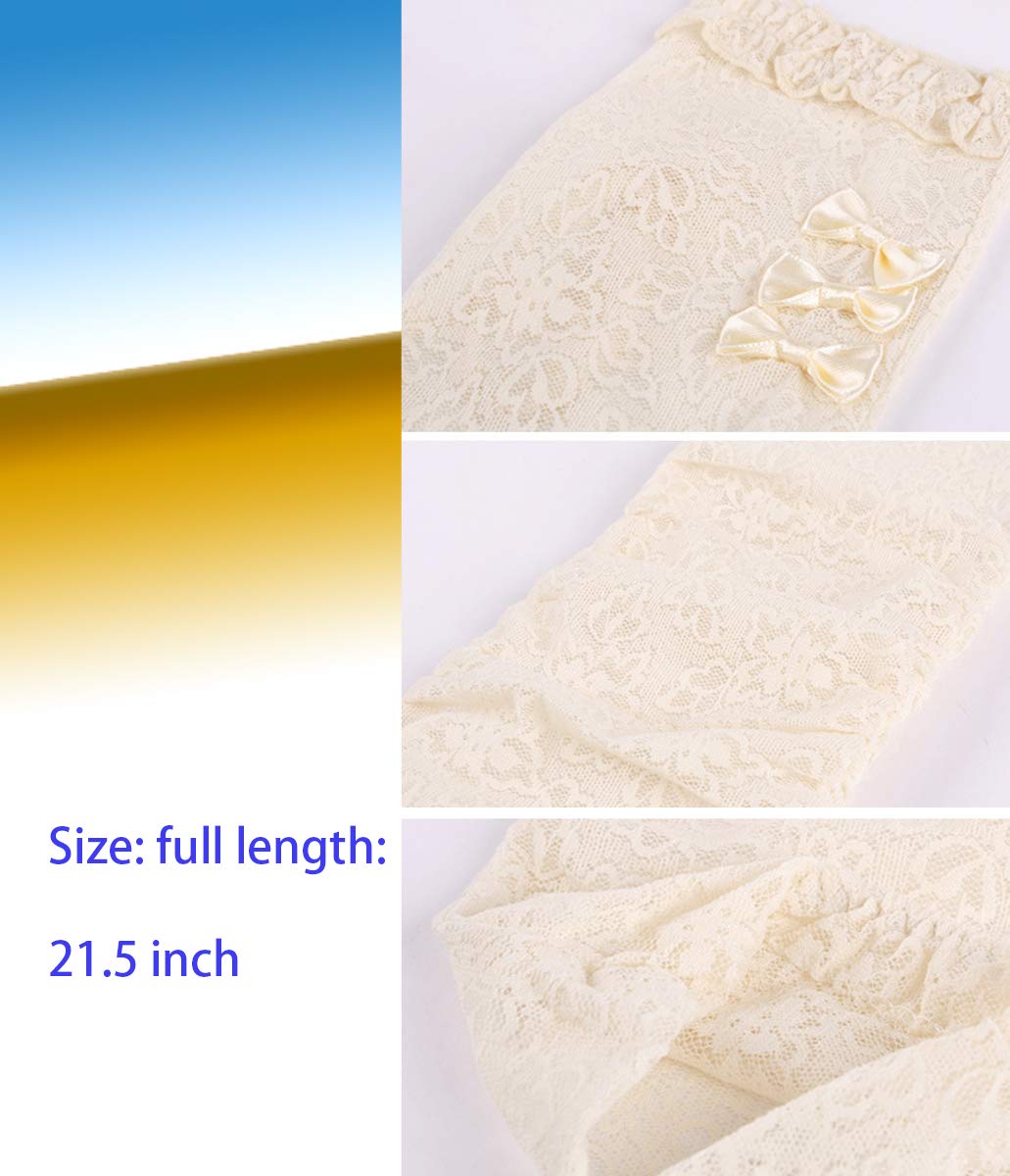 GL10-Women's Gloves Lace  Fingerless Elbow Length - LAI MENG FIVE CATS