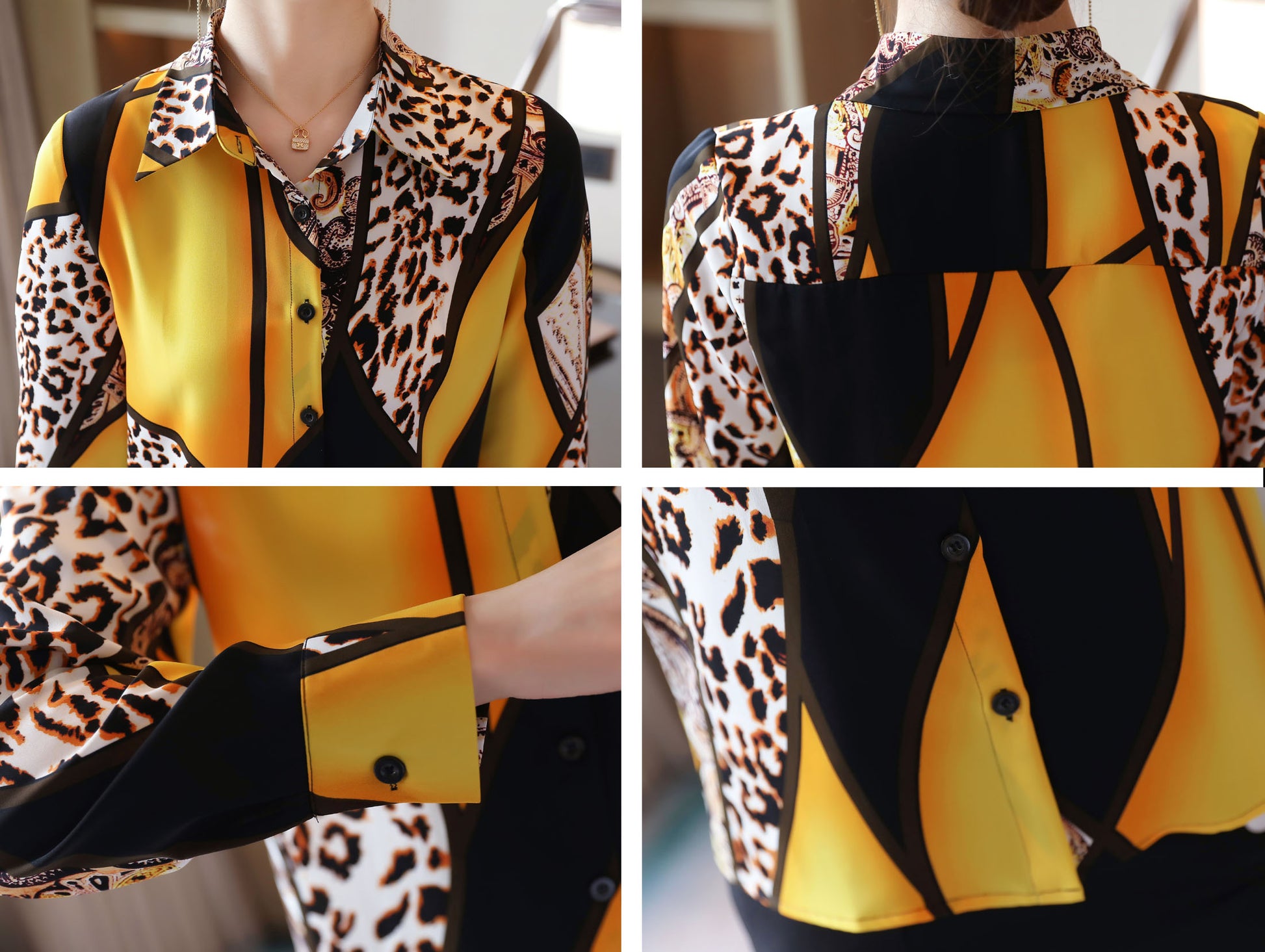 BK-Long Sleeve Button up Casual Blouse - LAI MENG FIVE CATS