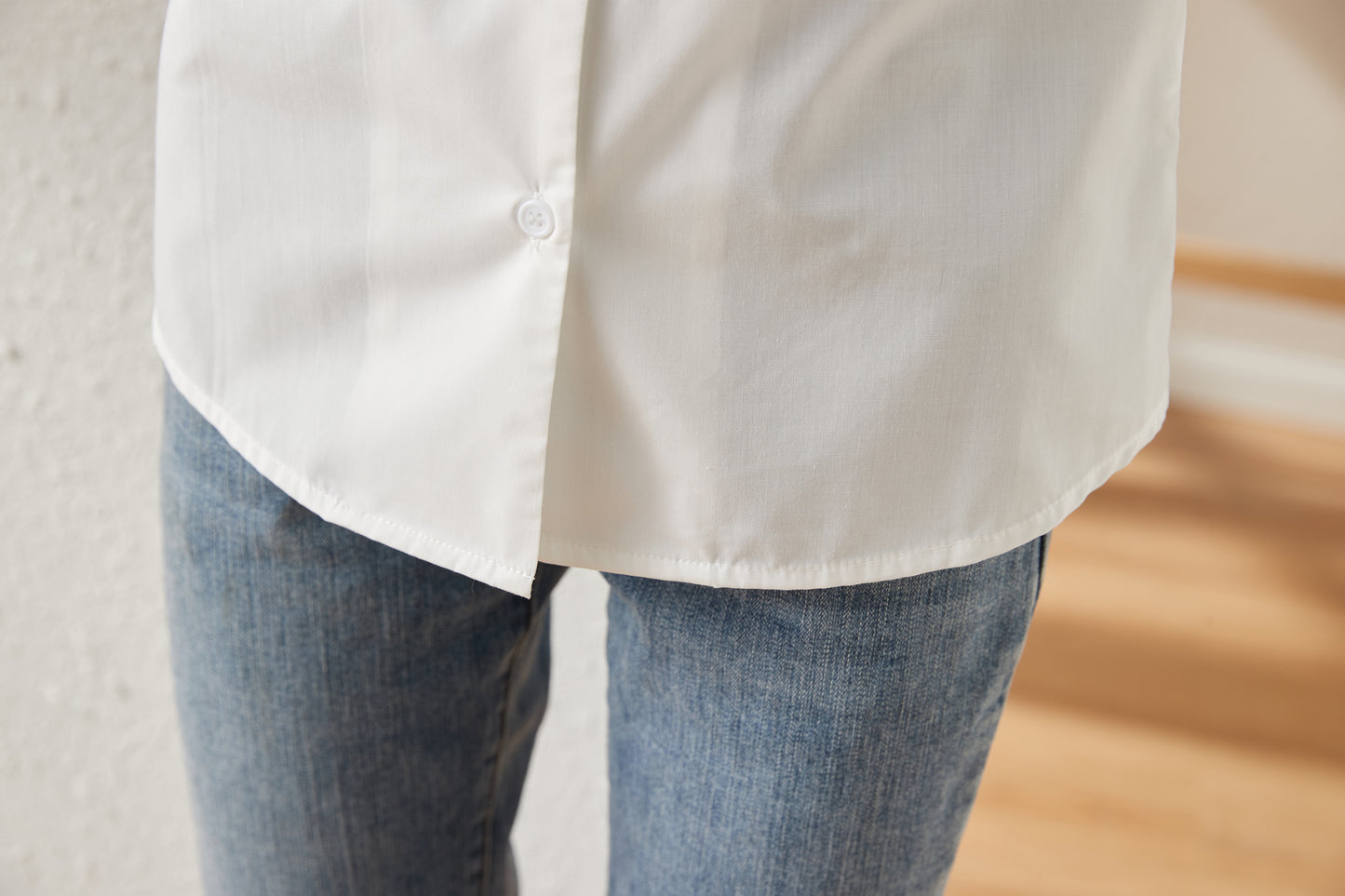 Women's V Neck Lantern Sleeve Blouse Button Tops