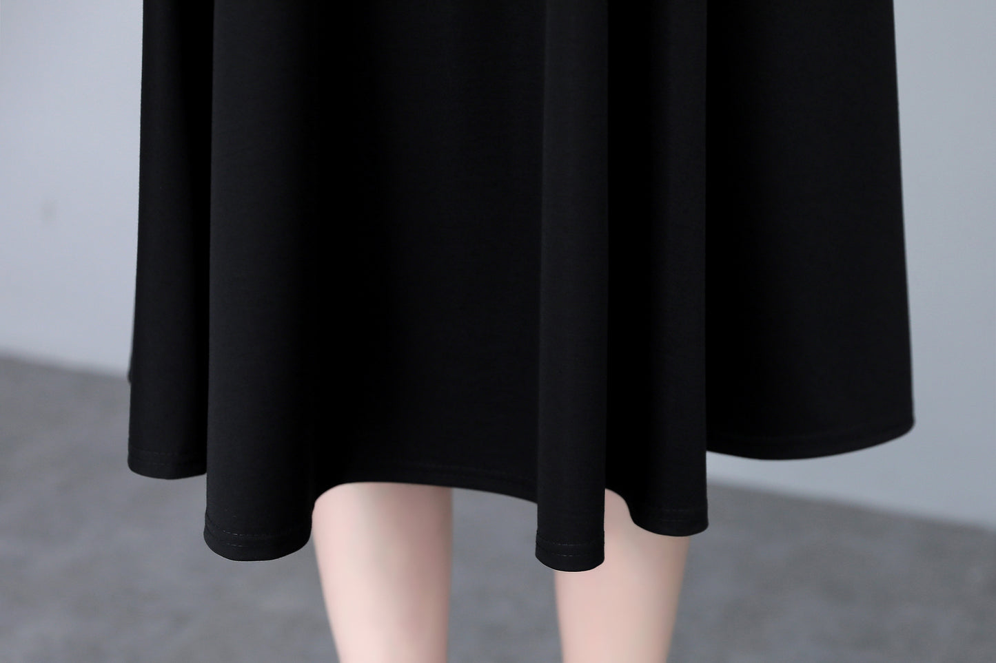 Women's Short Sleeve Stretch Pocket Midi Dress - LAI MENG FIVE CATS