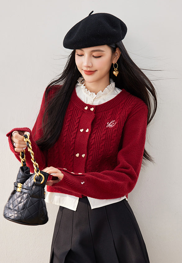 SD-Patchwork 2 in 1 Pullover Sweater - LAI MENG FIVE CATS