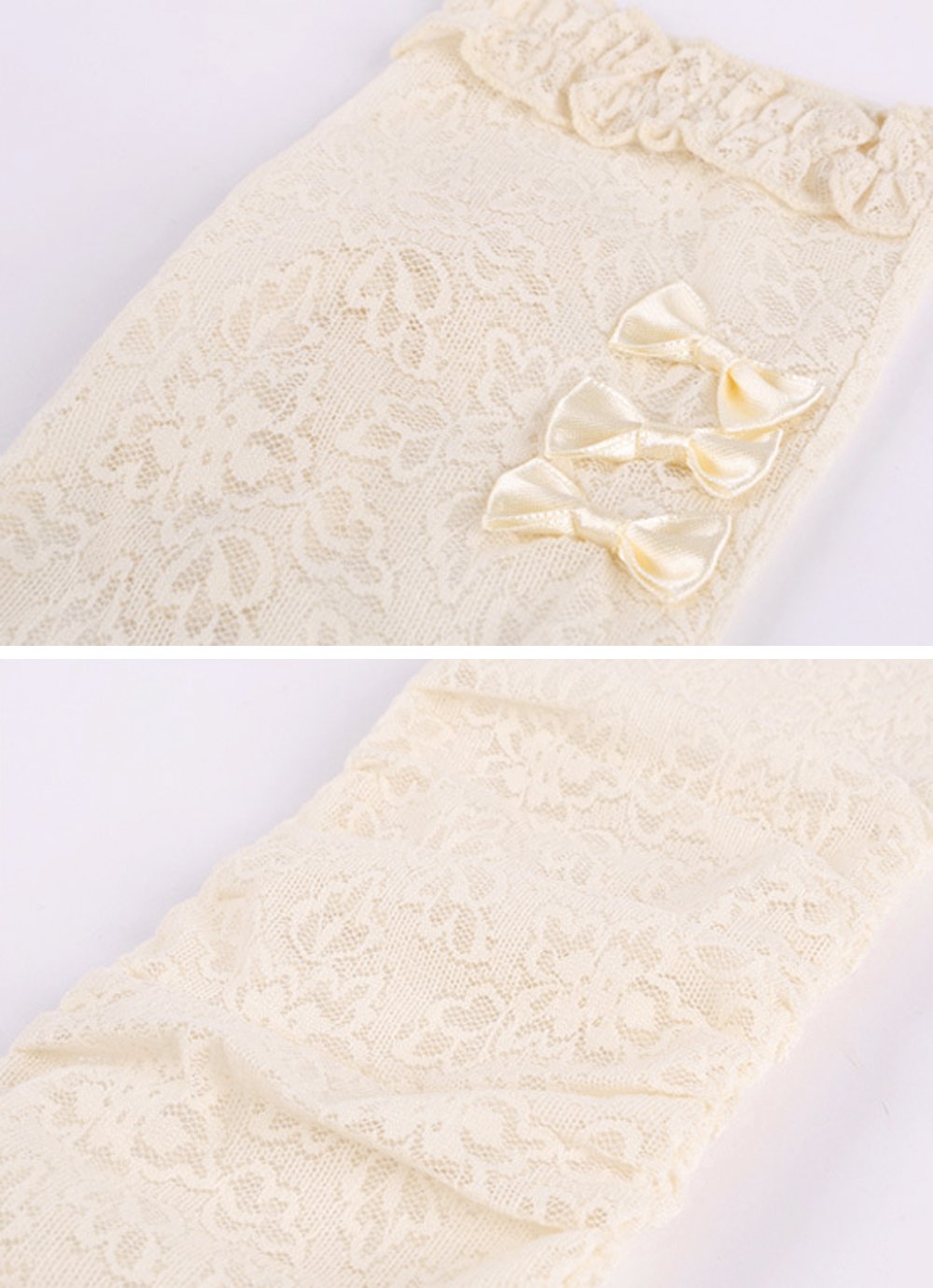 GL10-Women's Gloves Lace  Fingerless Elbow Length - LAI MENG FIVE CATS