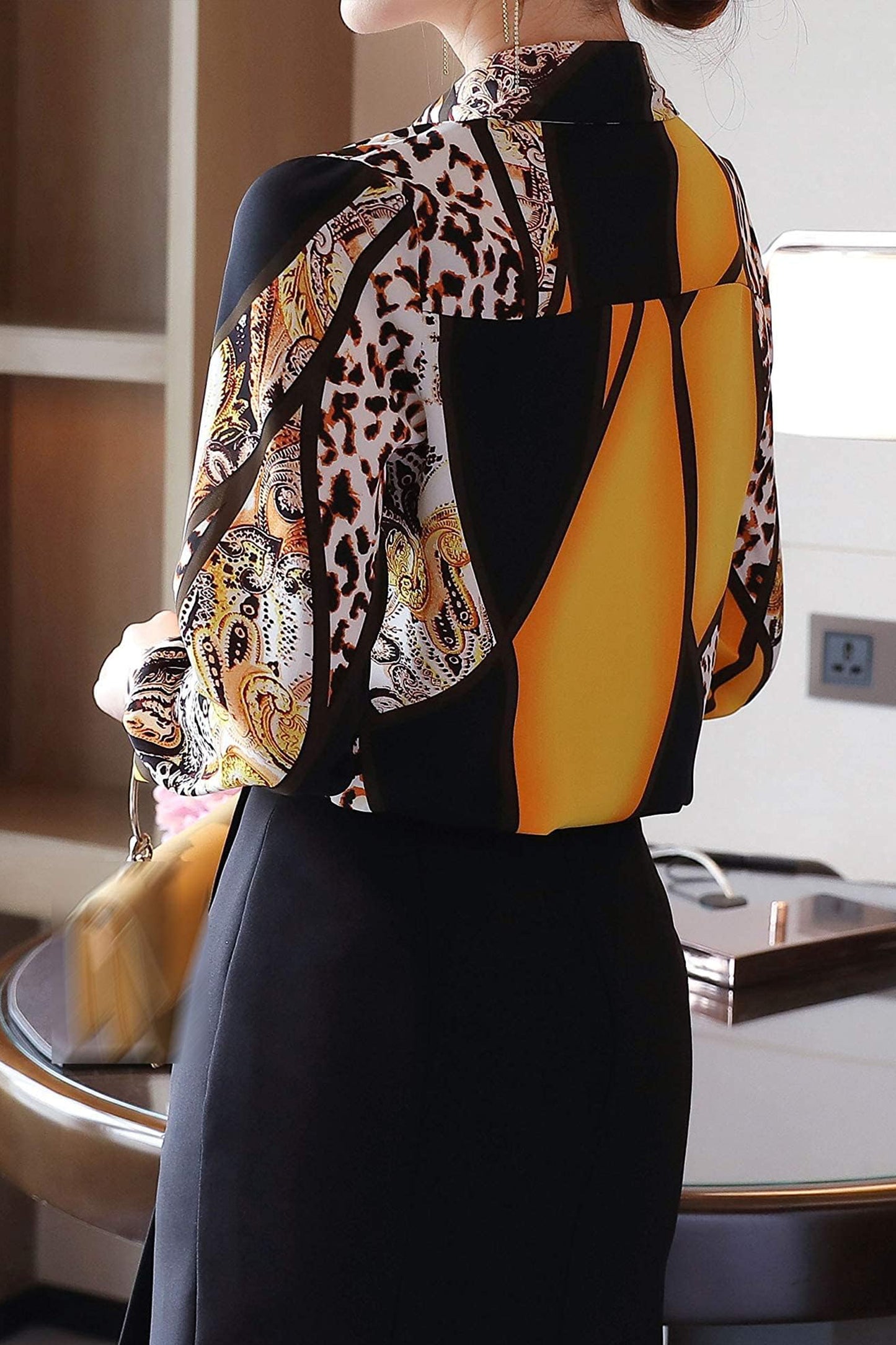 BK-Long Sleeve Button up Casual Blouse - LAI MENG FIVE CATS