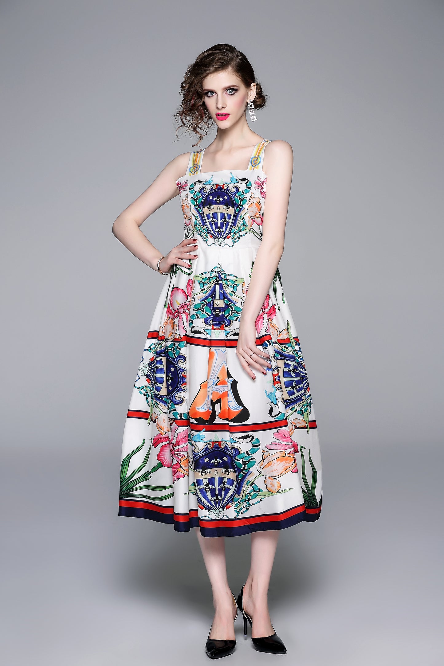 Women's Summer Casual Floral Print Cami Dress