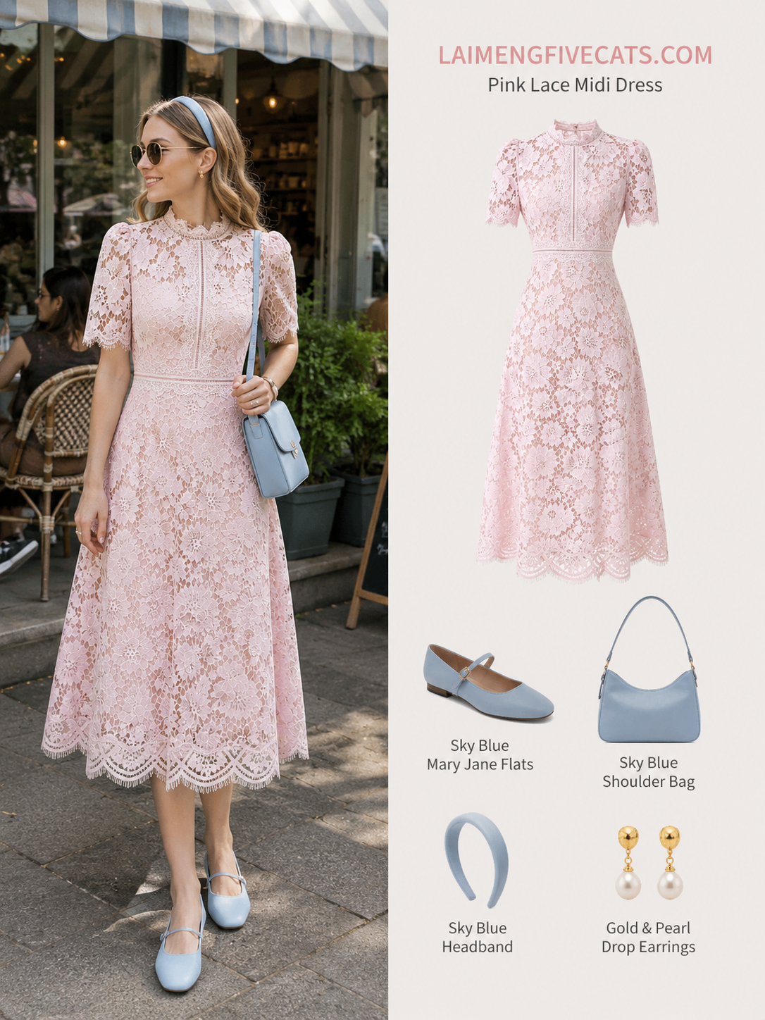 Lace Midi Dress | Timeless Evening Elegance - LAI MENG FIVE CATS