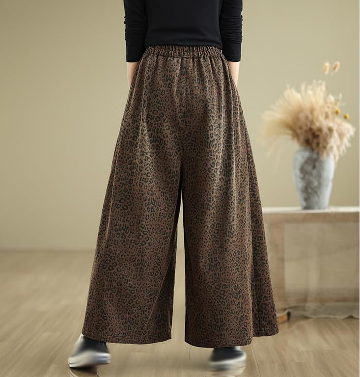 Elastic Waist Double Pocket Wide Leg Trousers