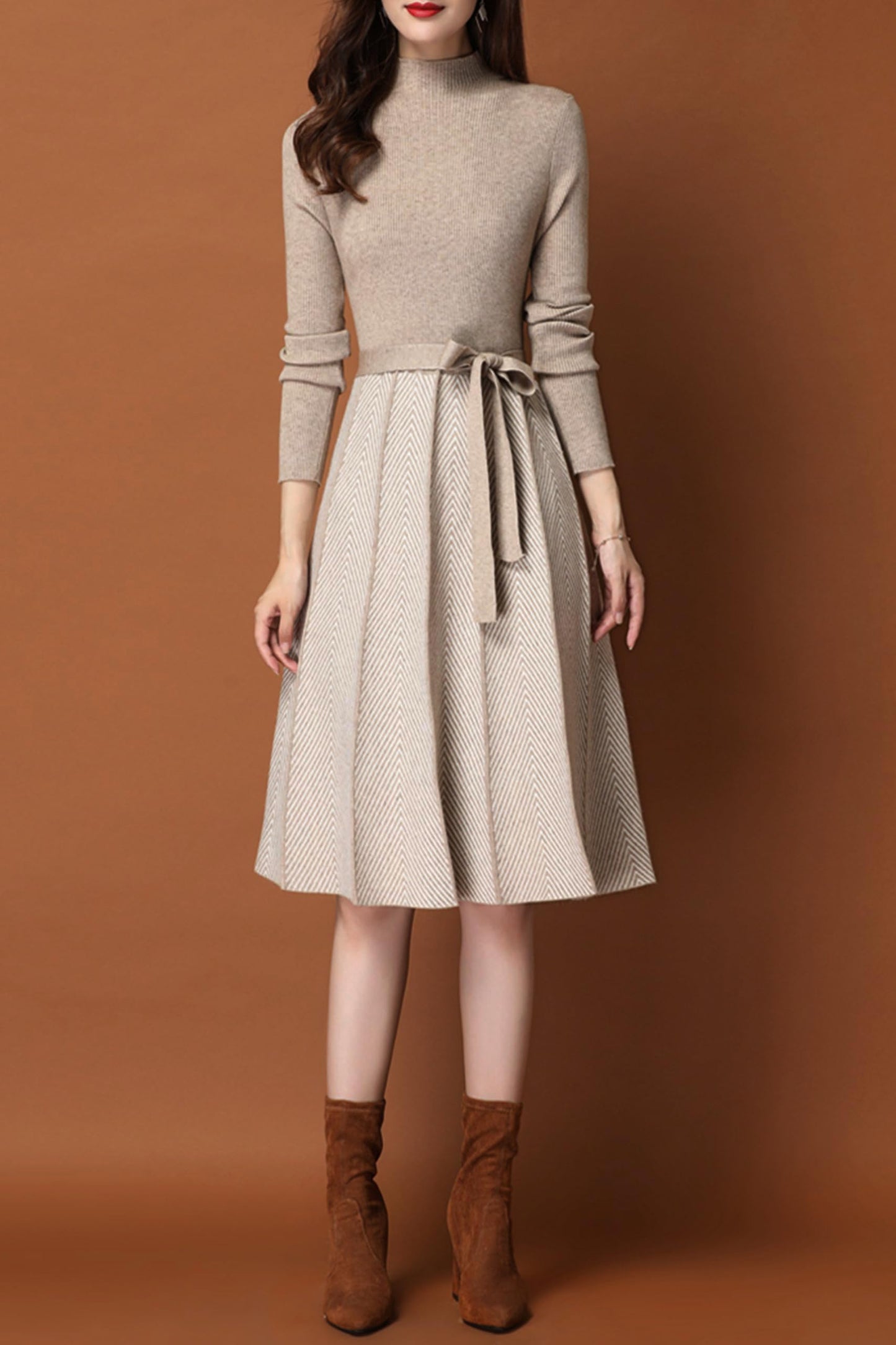 Premium Embroidered Floral 2/3 Sleeves A Line Mini Dress