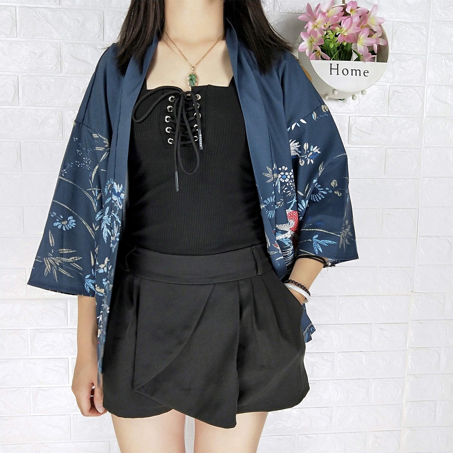 K10-Women's Floral Print Cardigan Kimono Cute Tops