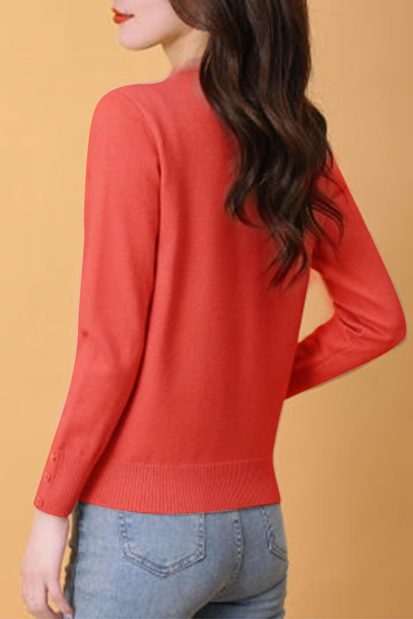 Women's Tie Neck Casual Shirt Tunic Pullover Blouse Tops - LAI MENG FIVE CATS