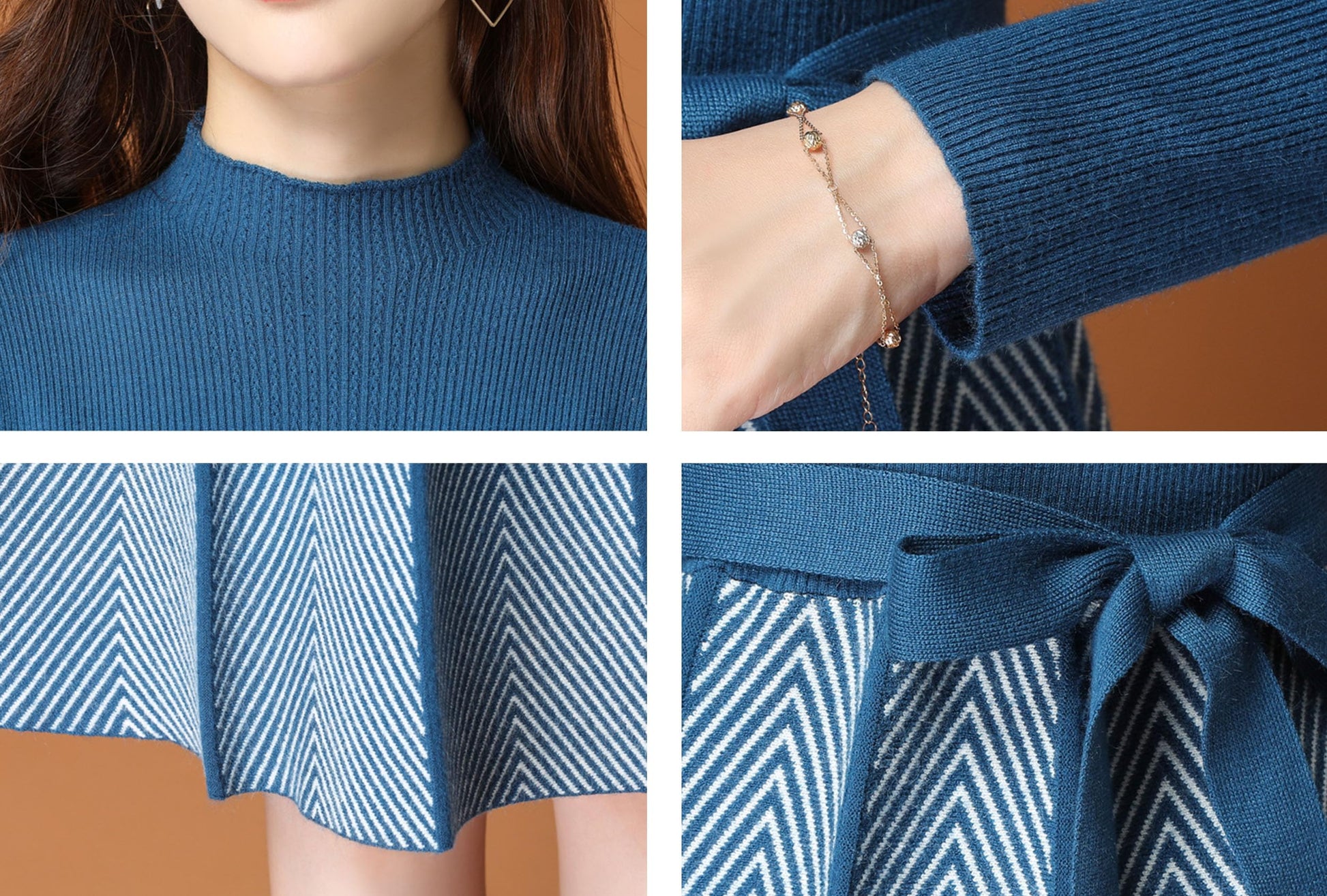BK-Elegant Knit Pullover Midi Dress - LAI MENG FIVE CATS