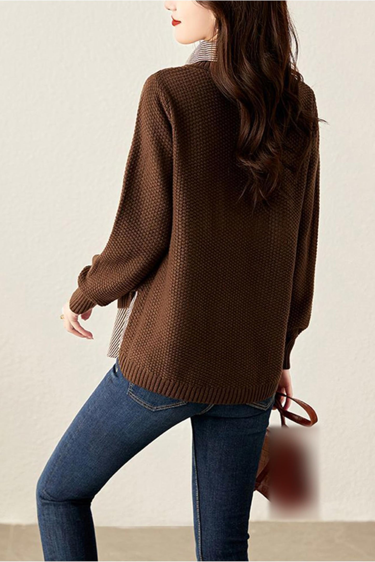 Knit 2 in 1 Tunics Patchwork Tops - LAI MENG FIVE CATS