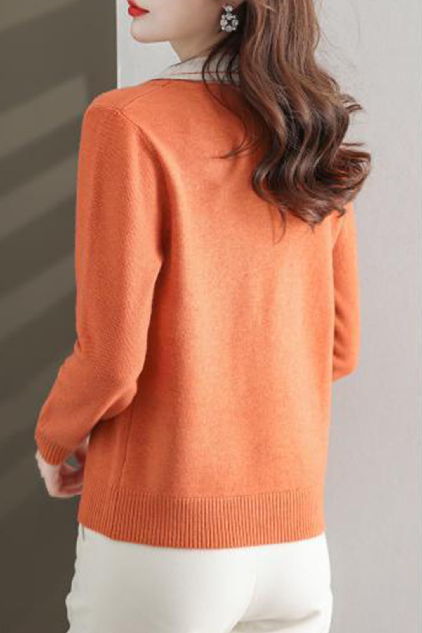 Collar Shirt V-Neck Patchwork Blouse Top - LAI MENG FIVE CATS