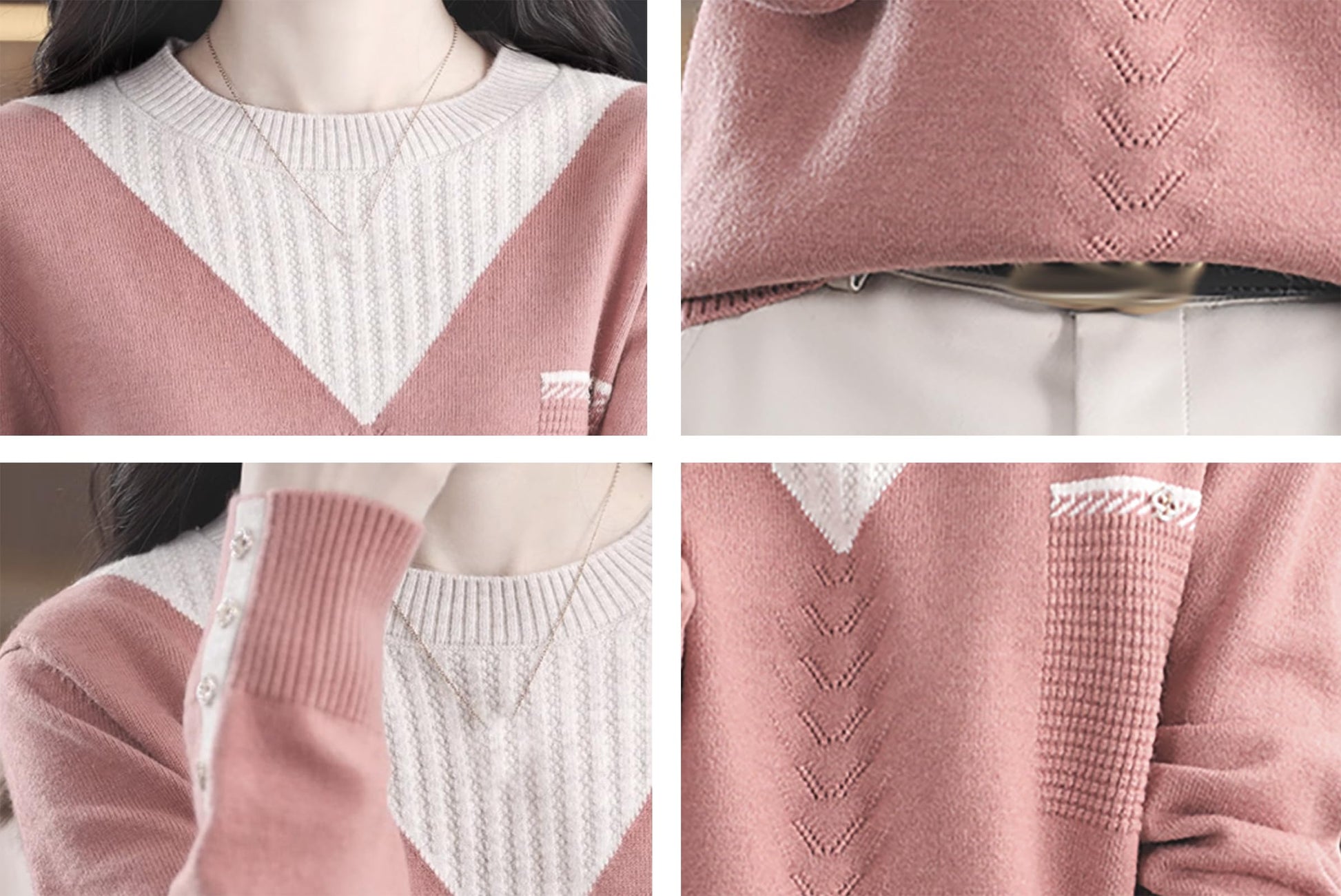 Knit Layered Loose Fall Pullover Tops - LAI MENG FIVE CATS